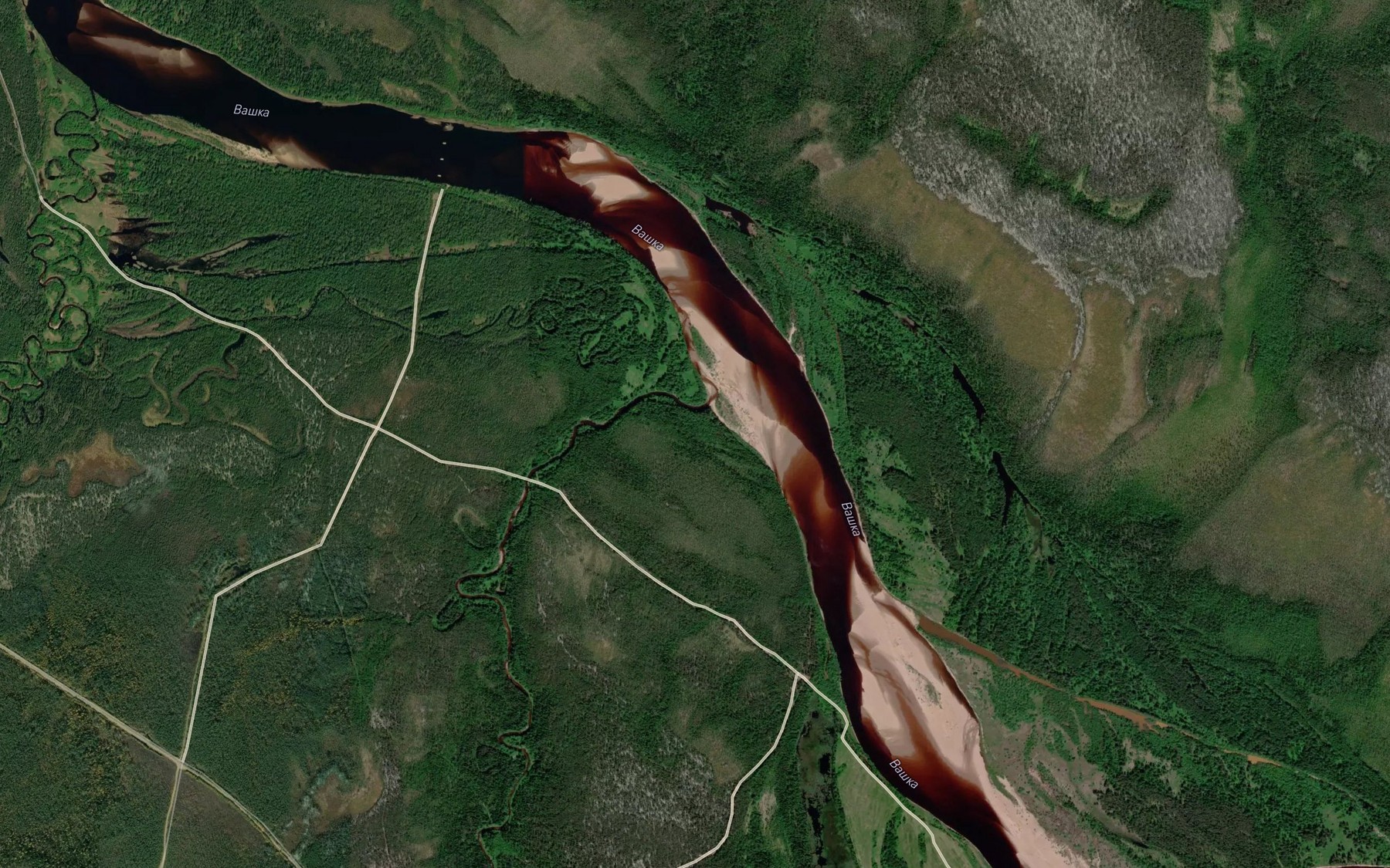 Satellite map of the Bol'shaya Yya