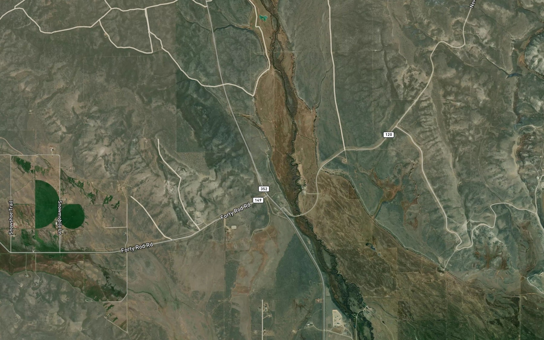 Satellite map of the Jenkins Ditch