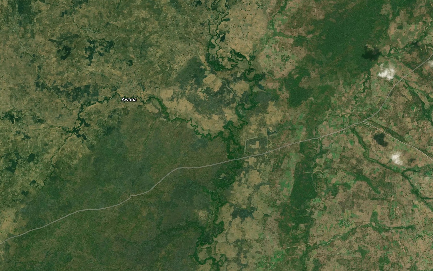 Satellite map of the River Adoe