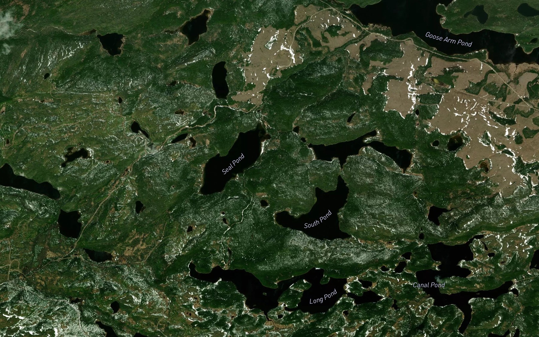 Satellite map of the Seal Pond