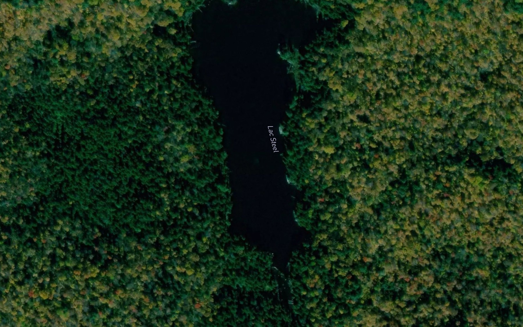 Satellite map of the Lac Steel