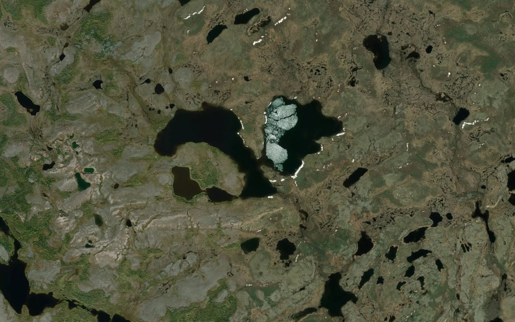 Satellite map of the Negrich Lake
