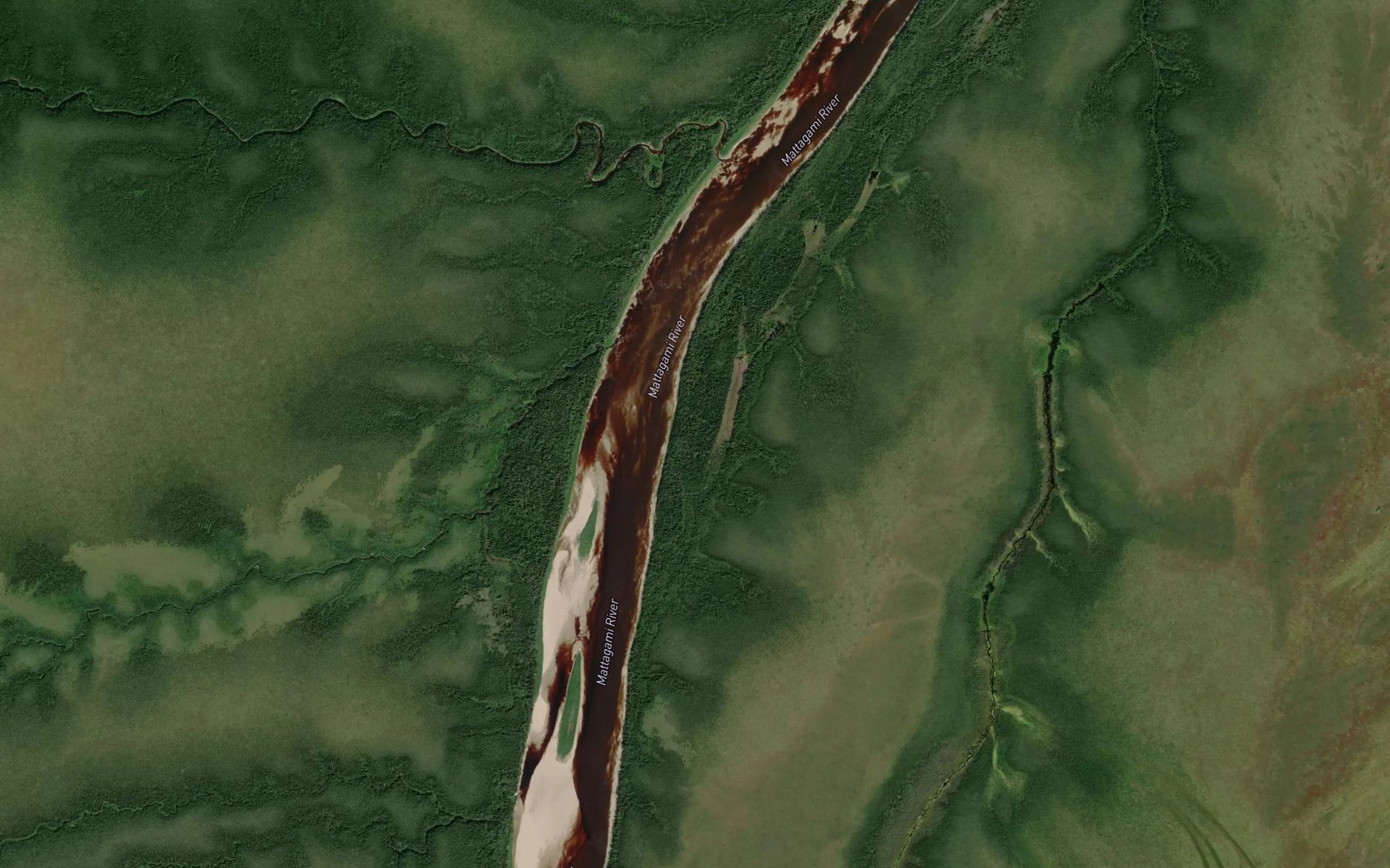 Satellite map of the Gardiner River