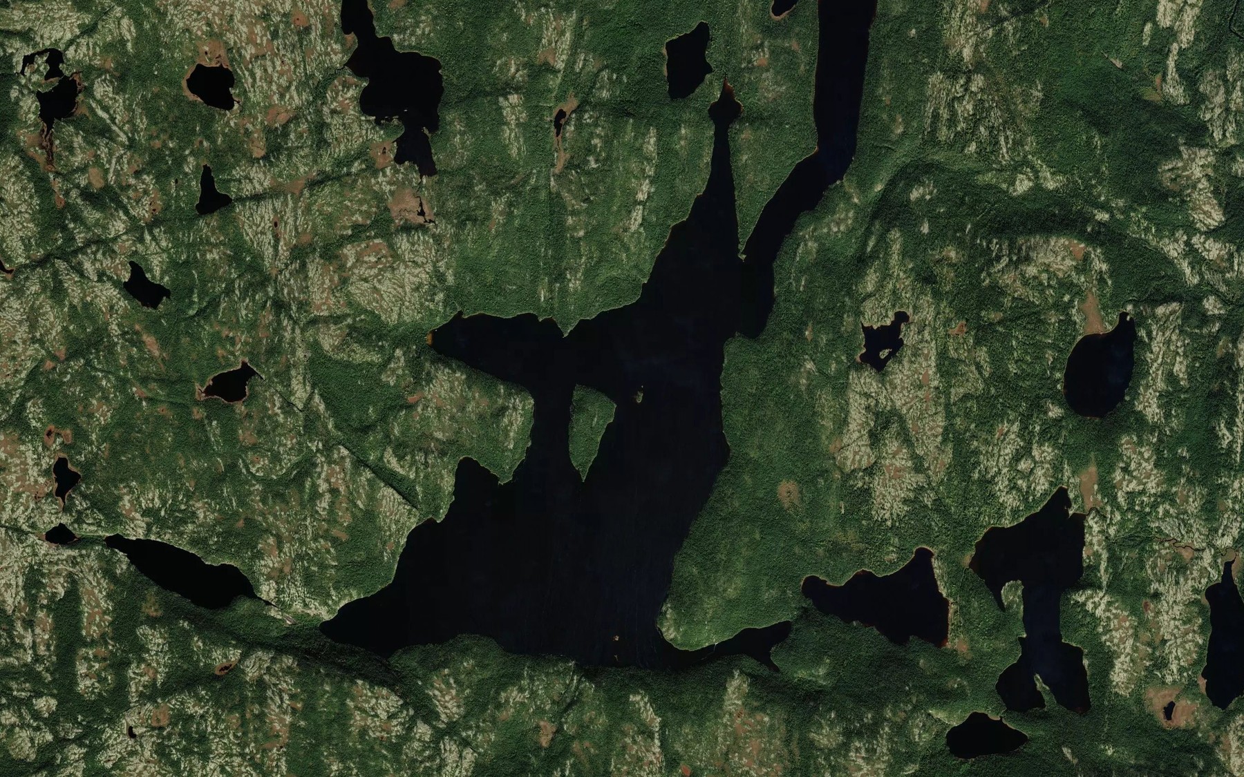 Satellite map of the Lac Brezel