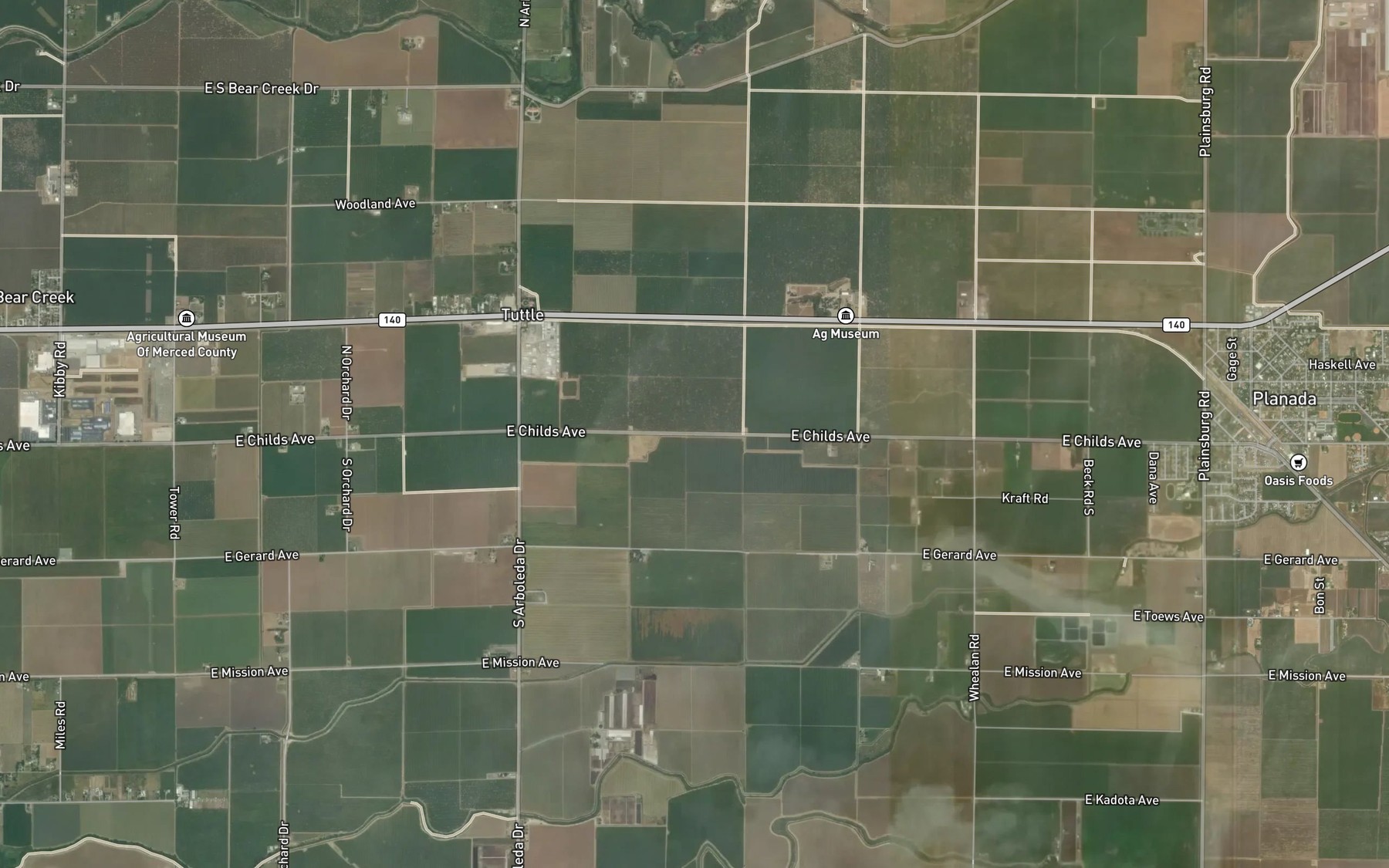 Satellite map of the Vaughn Lateral