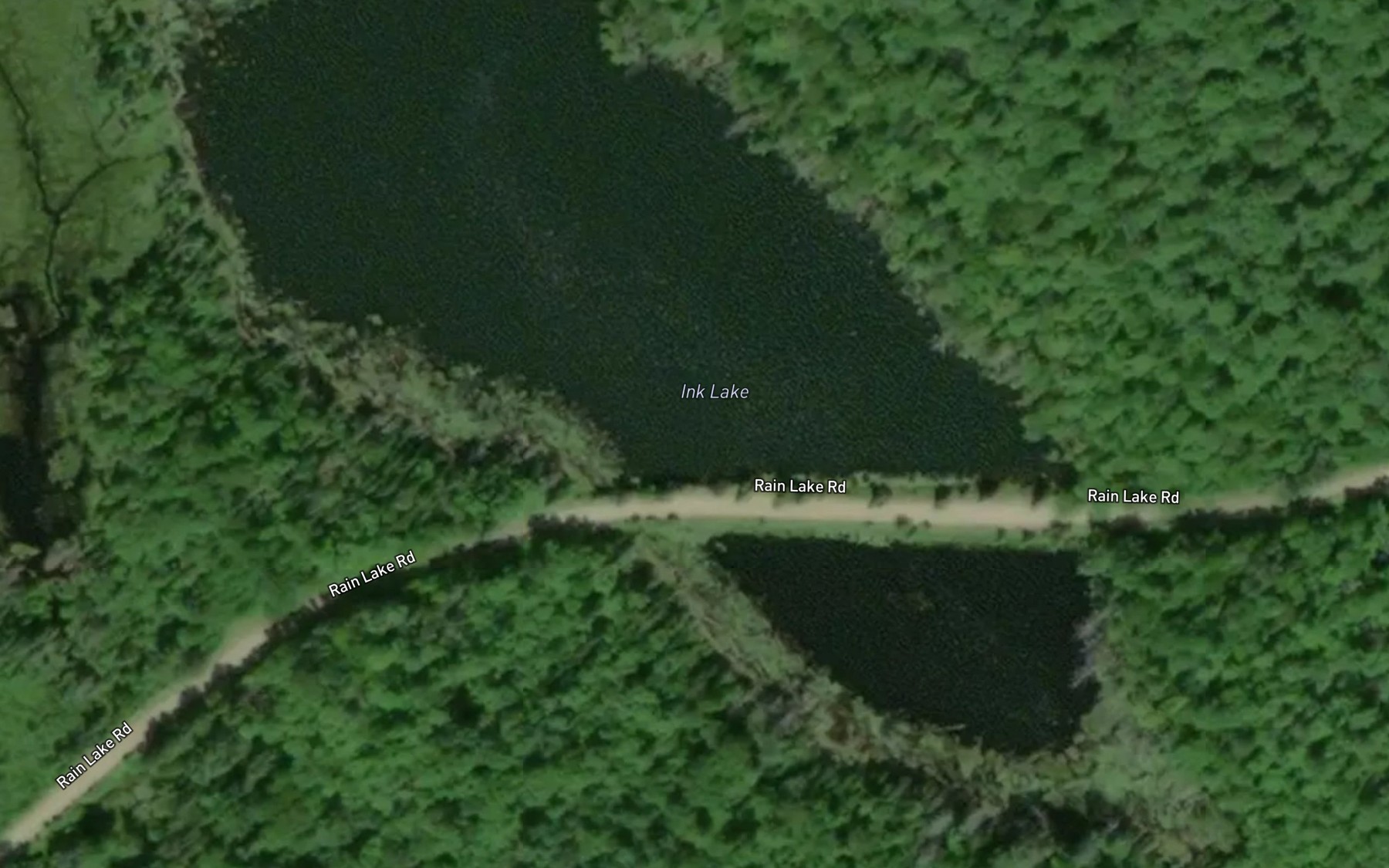 Satellite map of the Ink Lake
