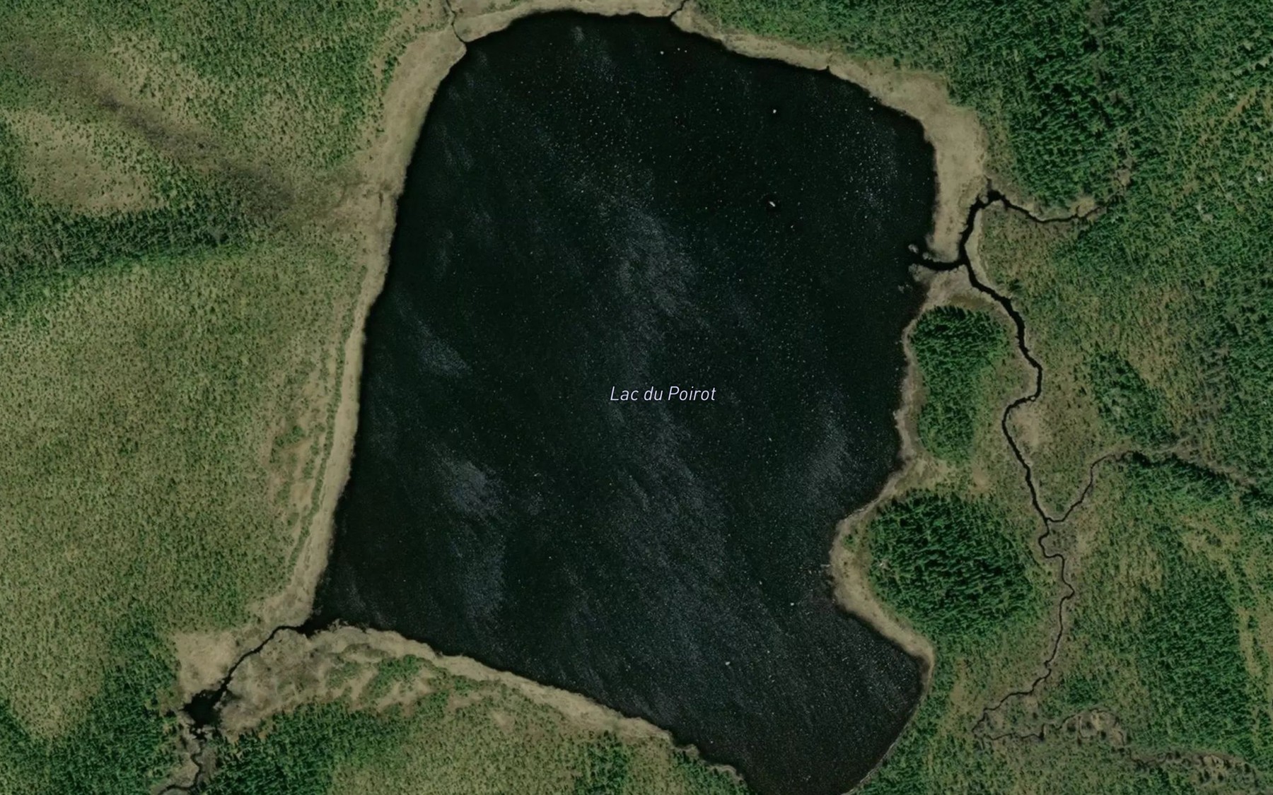 Satellite map of the Lac du Poirot