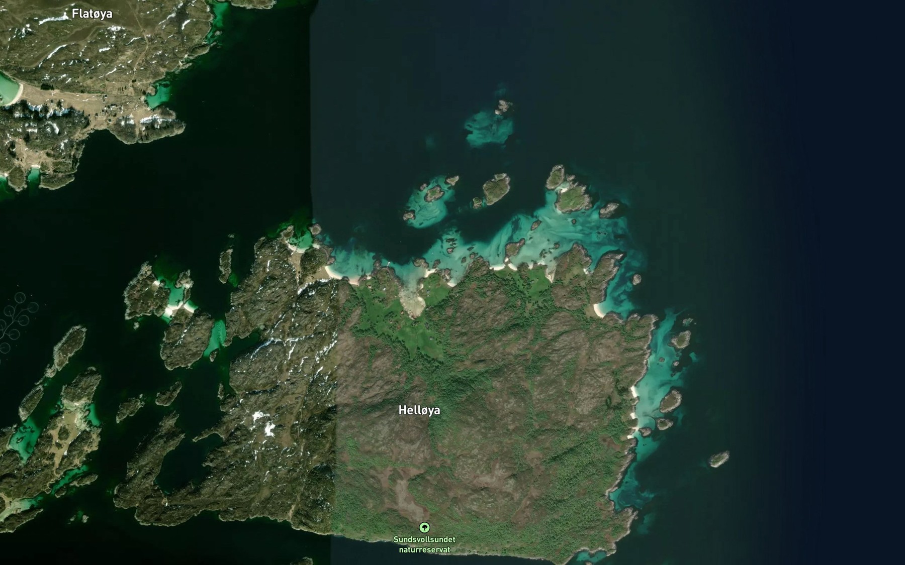 Satellite map of the Oppsaetan