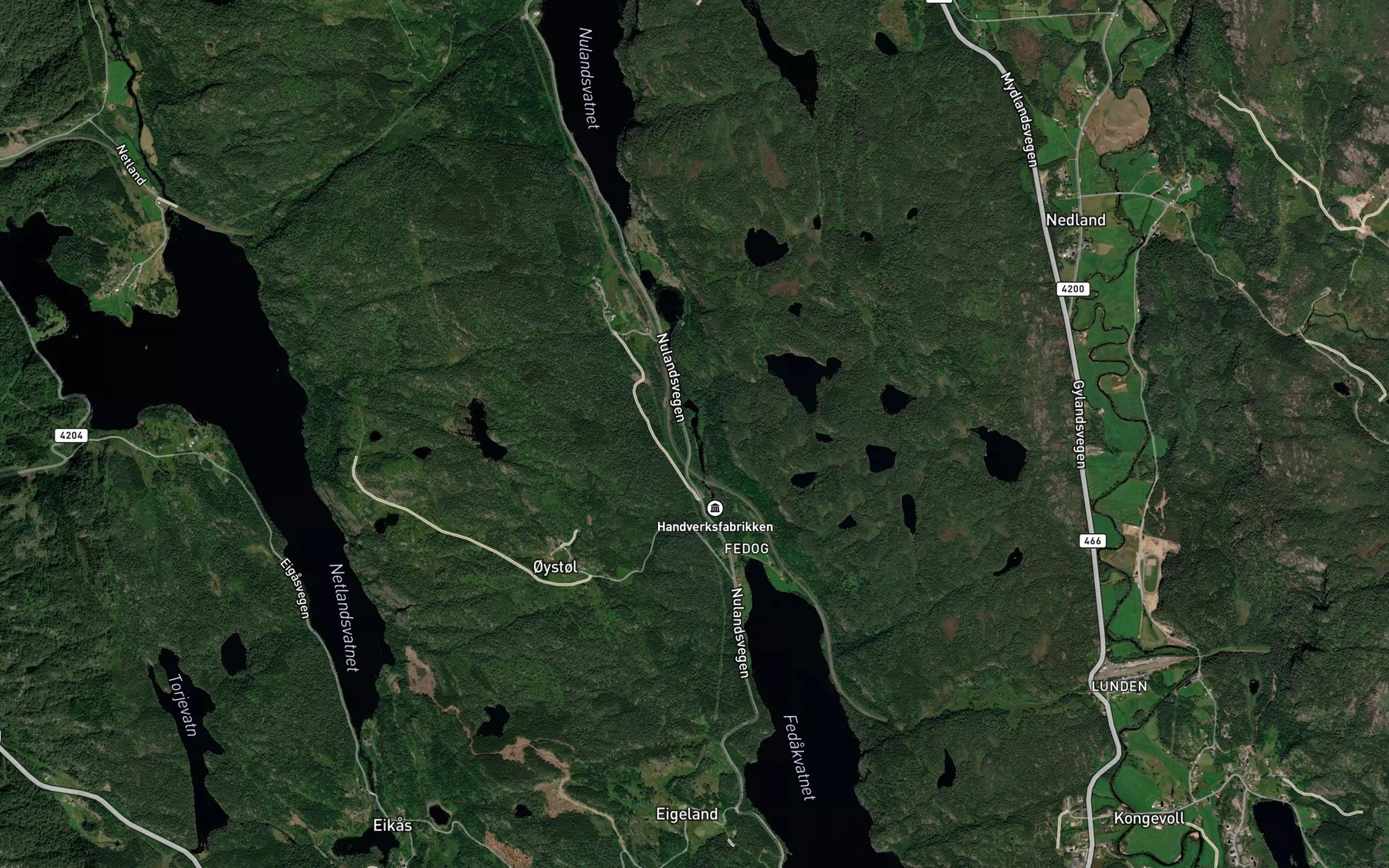 Satellite map of the Fedoglona