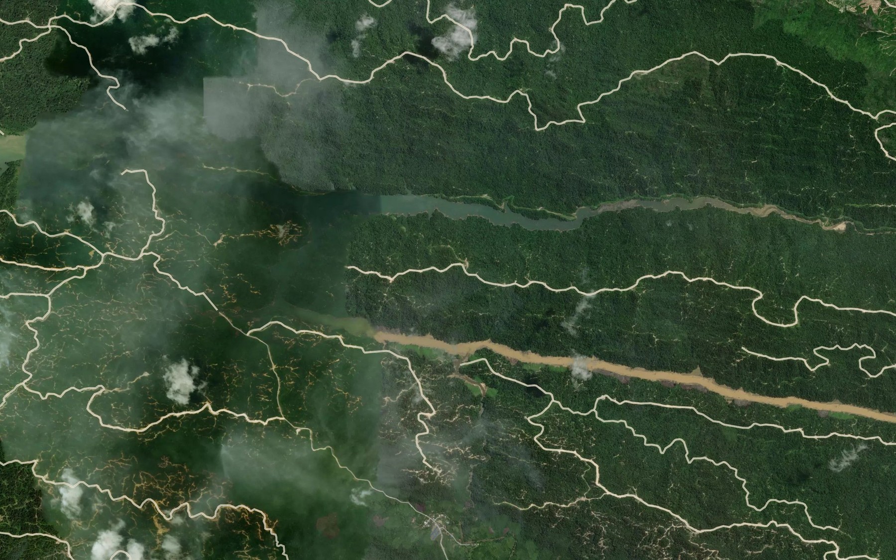 Satellite map of the Sungai Tegulang