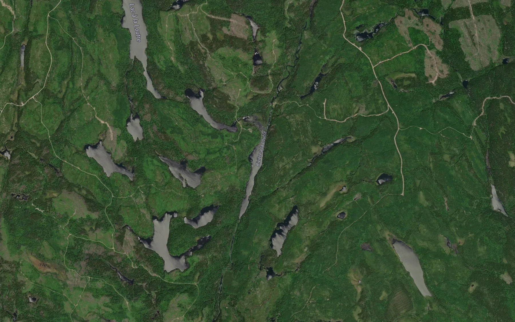 Satellite map of the Lac Fourchu
