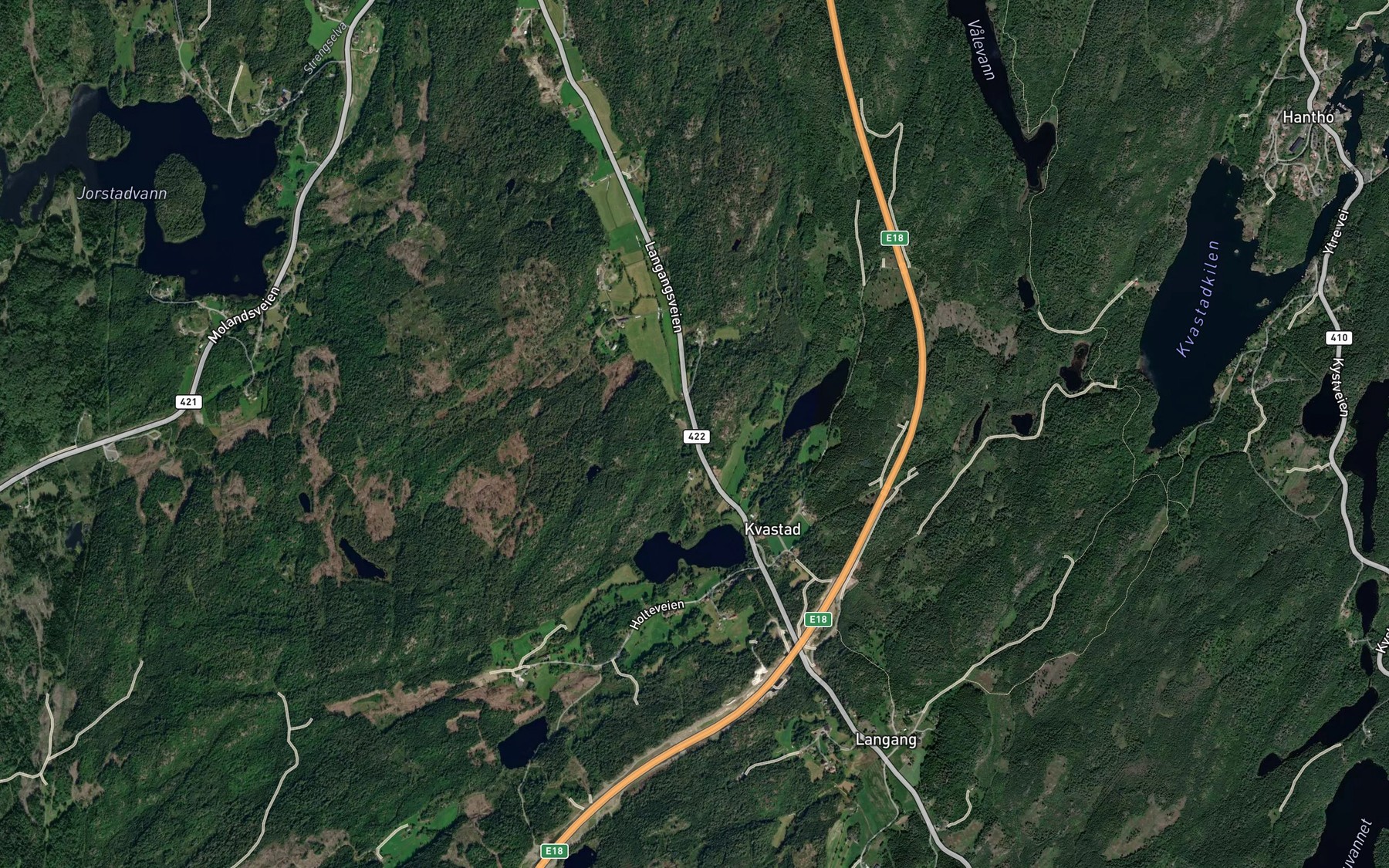 Satellite map of the Grovene