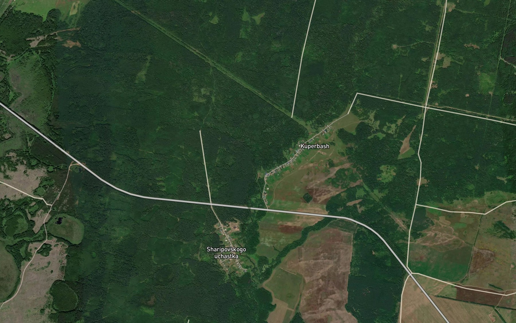 Satellite map of the Malyy Kel'tey