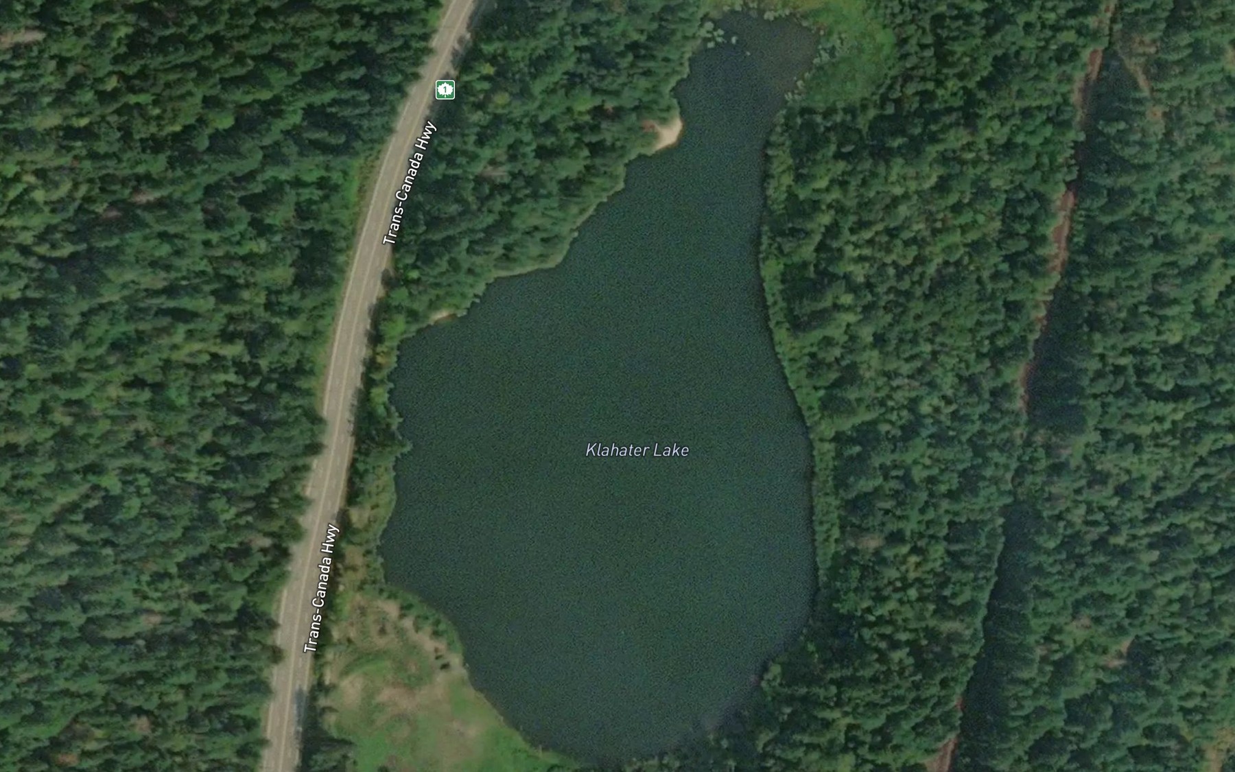 Satellite map of the Klahater Lake