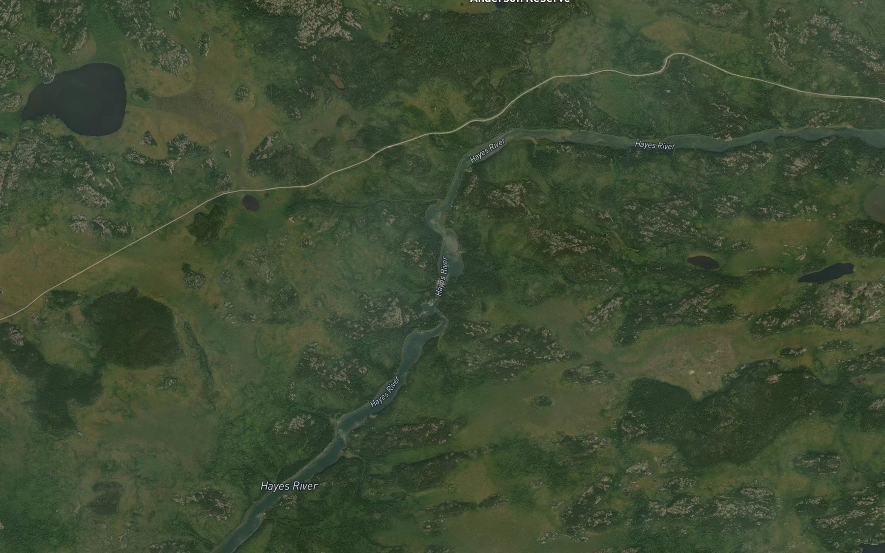 Satellite map of the Onakamik Rapids
