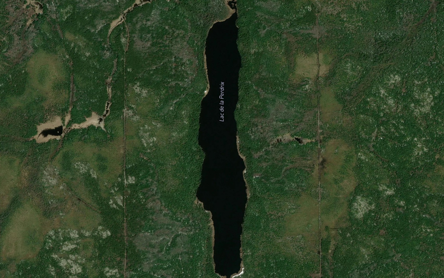 Satellite map of the Lac de la Perdrix