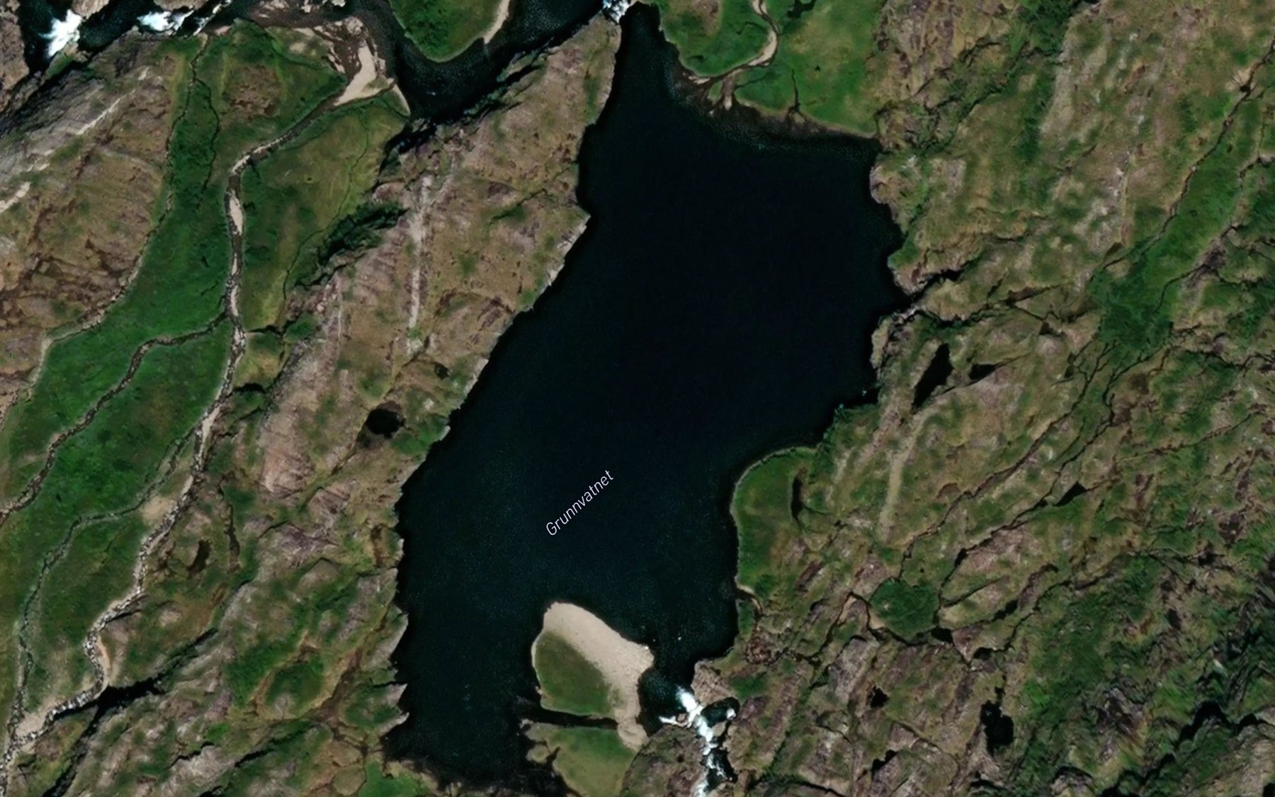 Satellite map of the Grunnvatnet