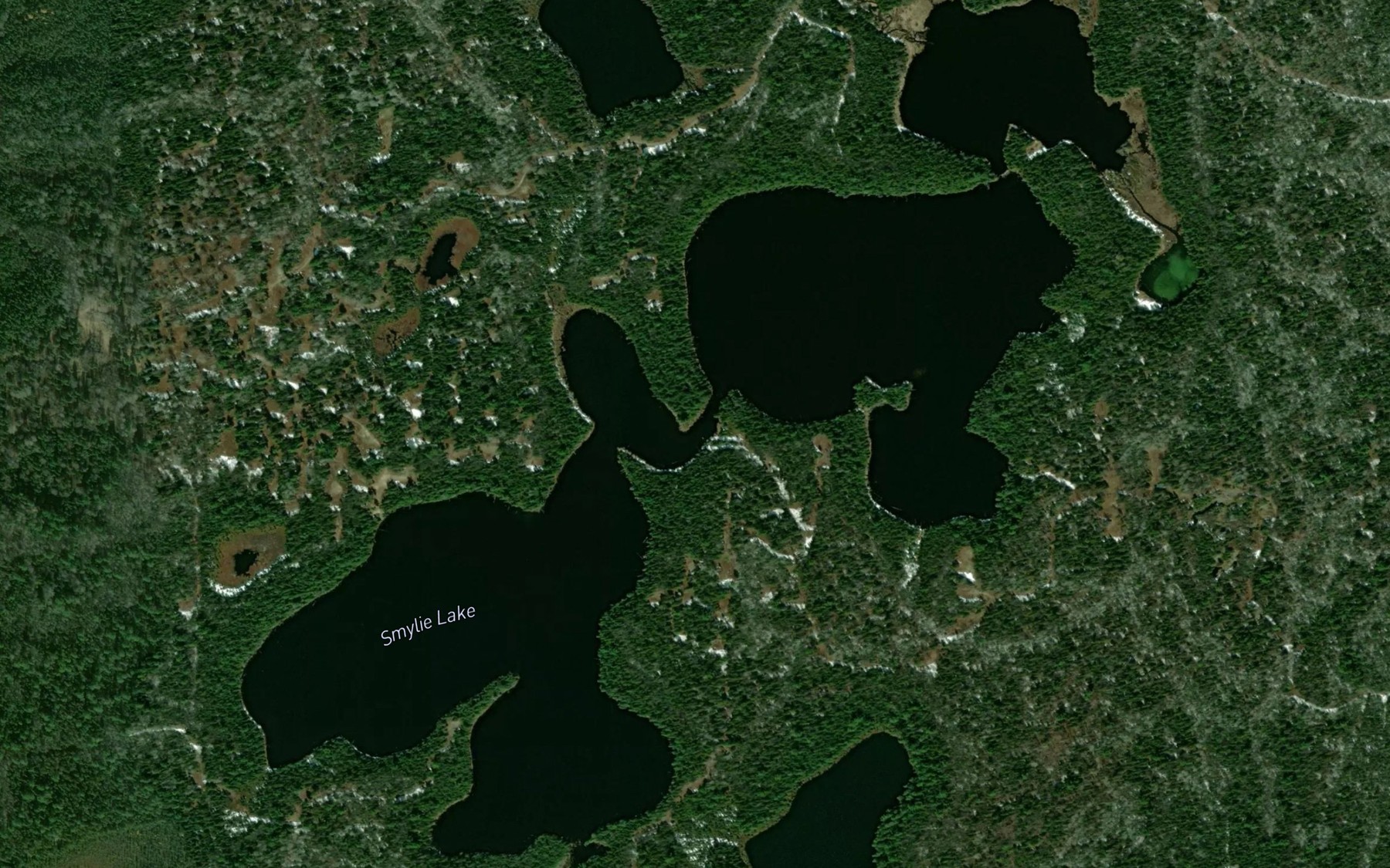 Satellite map of the Smylie Lake