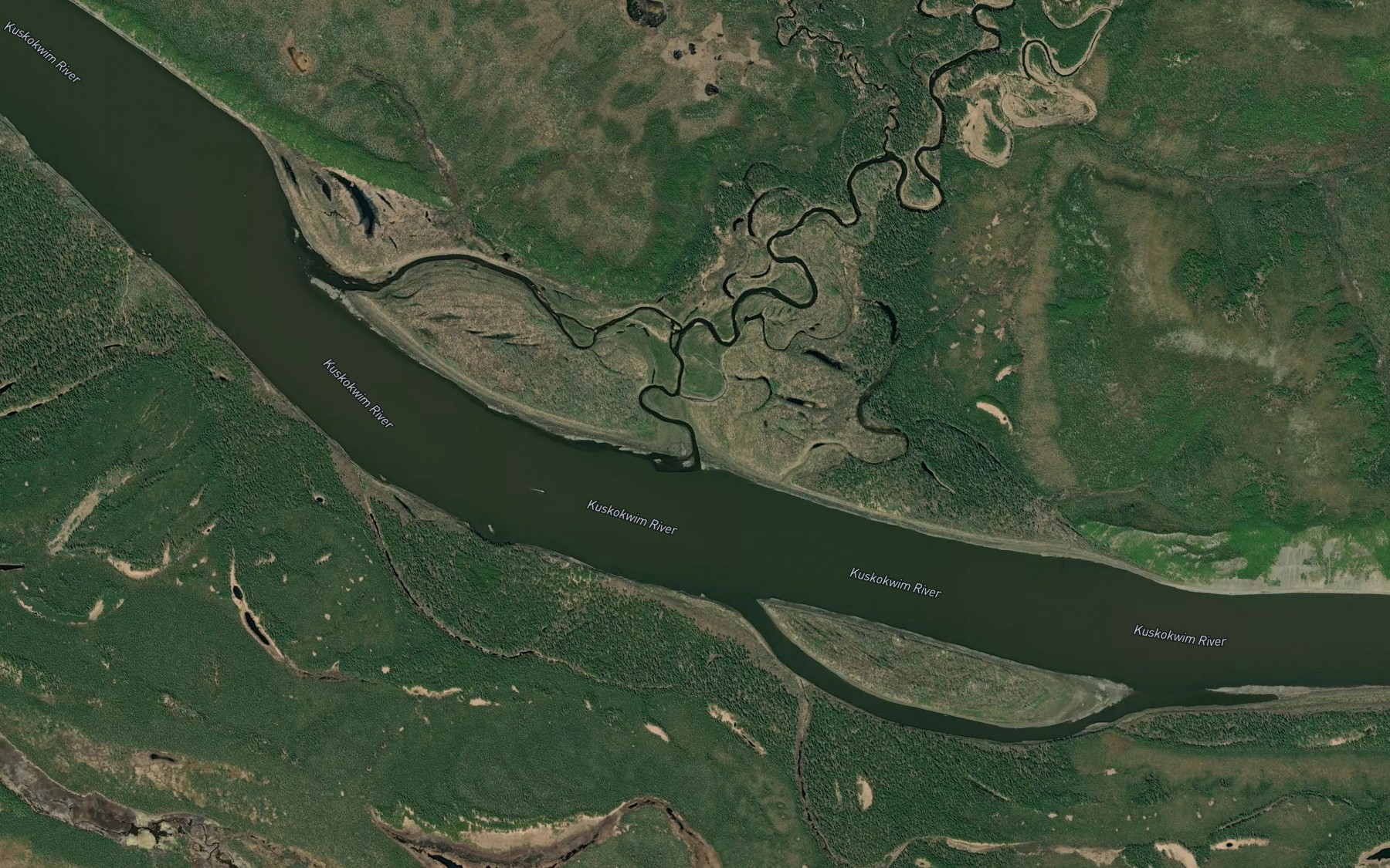 Satellite map of the Kolmakof River