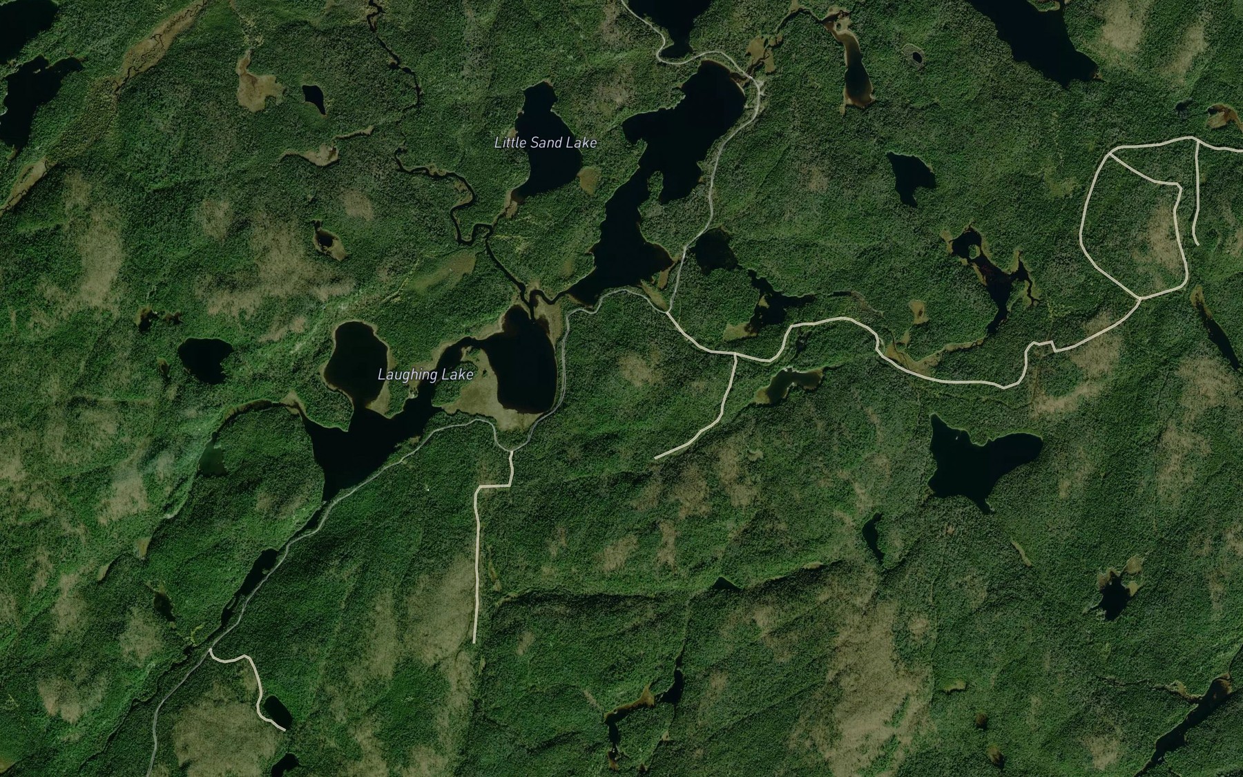 Satellite map of the Laughing Creek