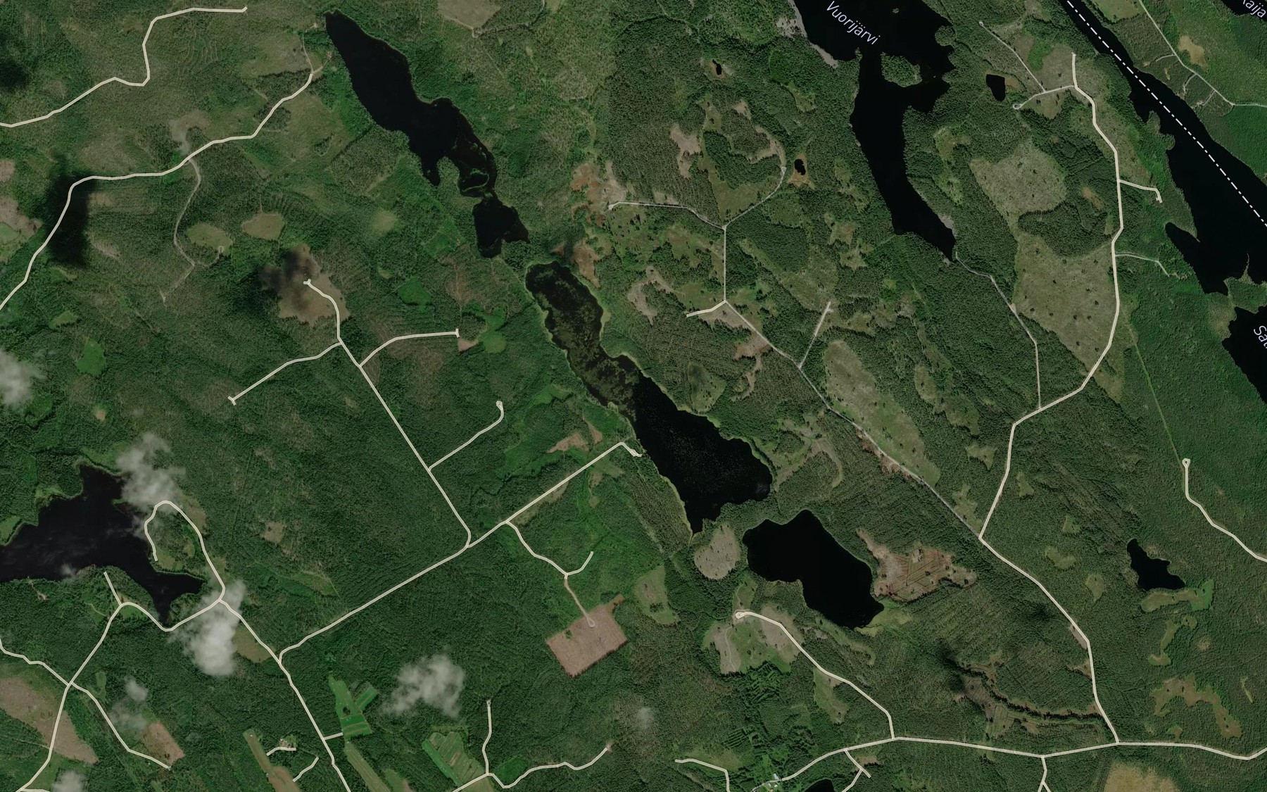 Satellite map of the Keskimmainen Toyrijarvi