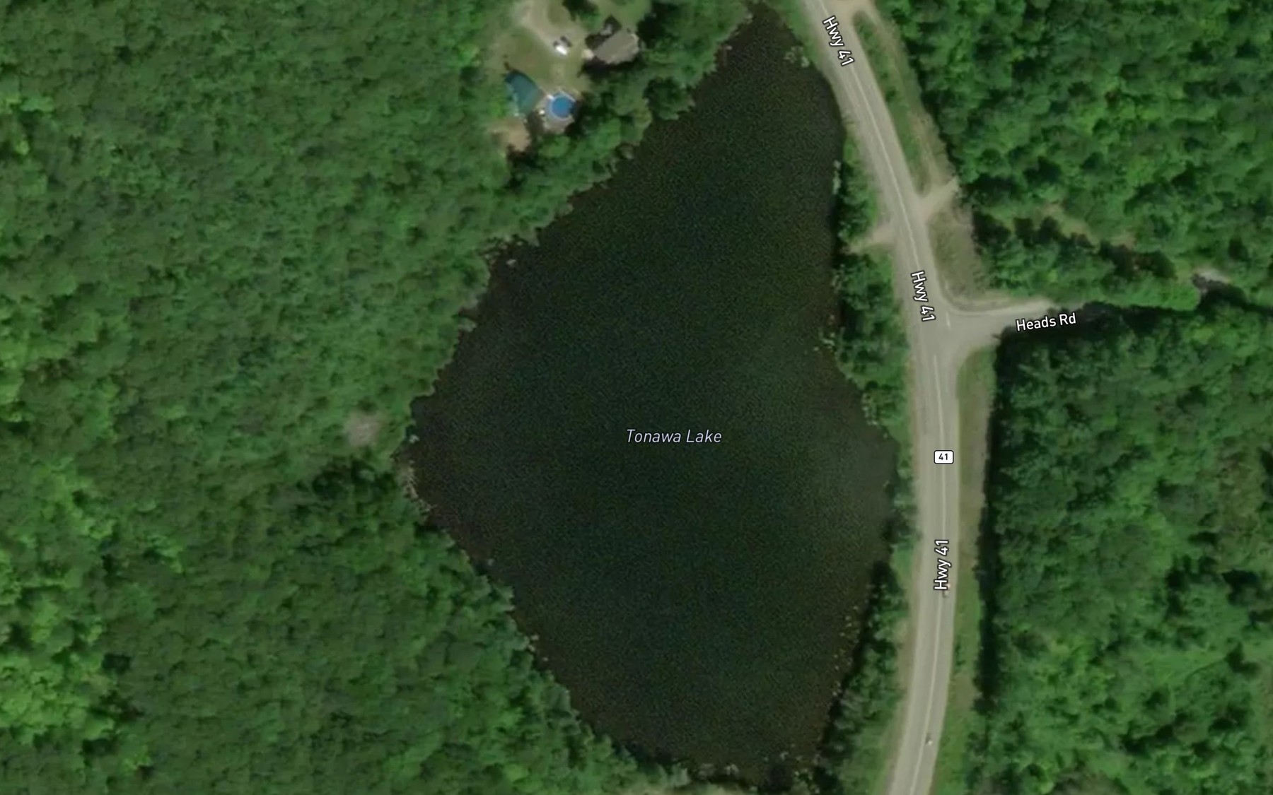 Satellite map of the Tonawa Lake