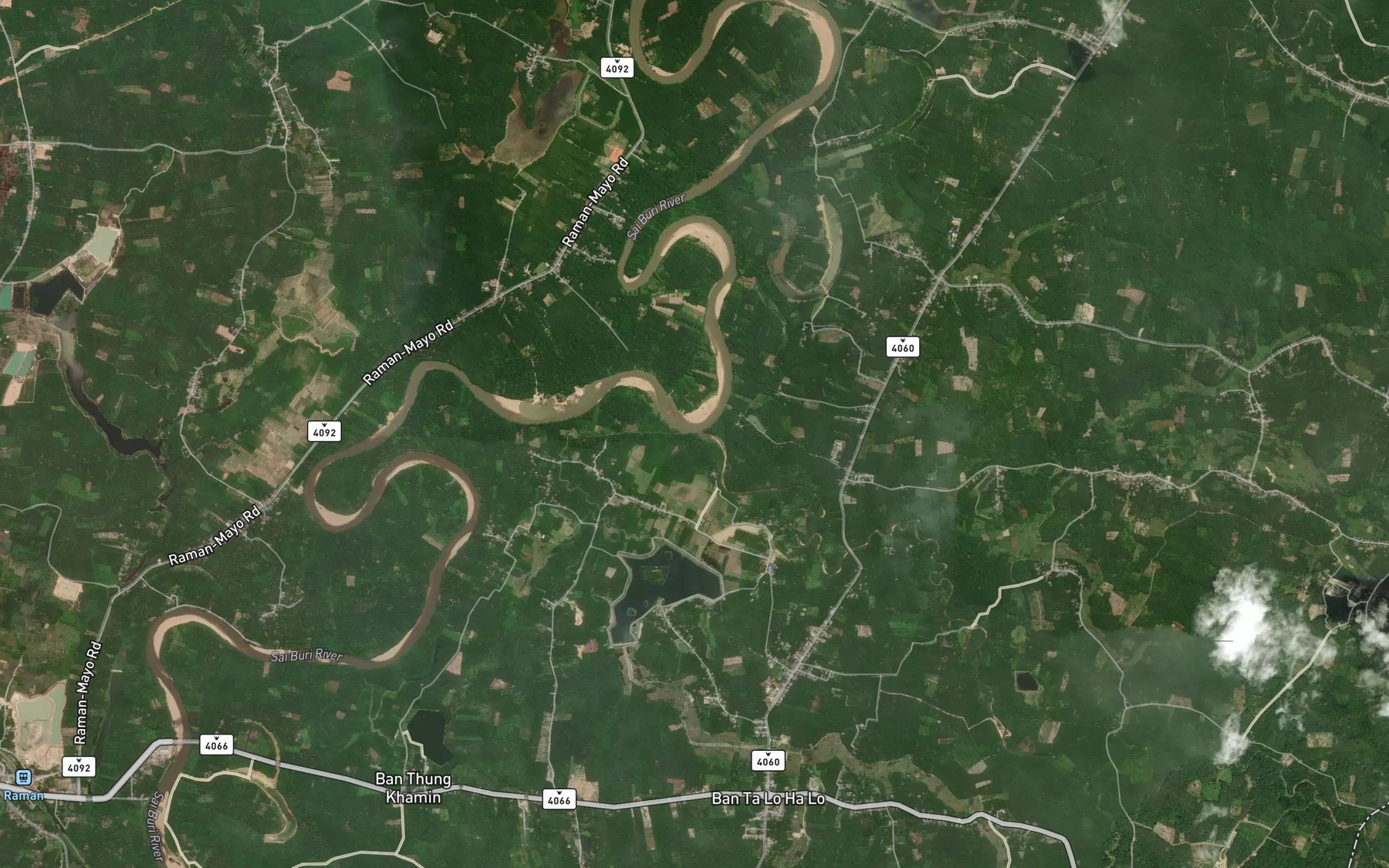 Satellite map of the Khlong Ma Chae