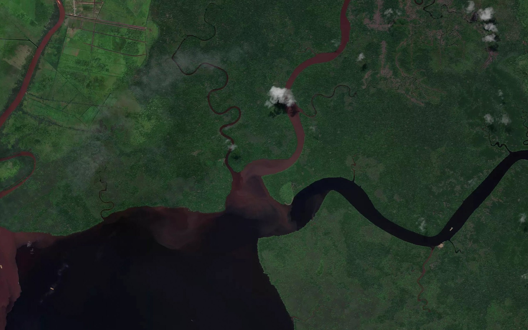 Satellite map of the Sundai Radak Gunung