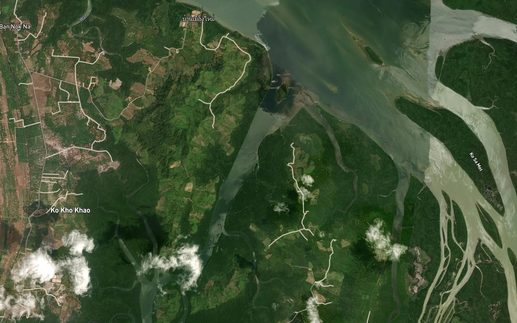 Satellite map of the Khlong Bang Luak