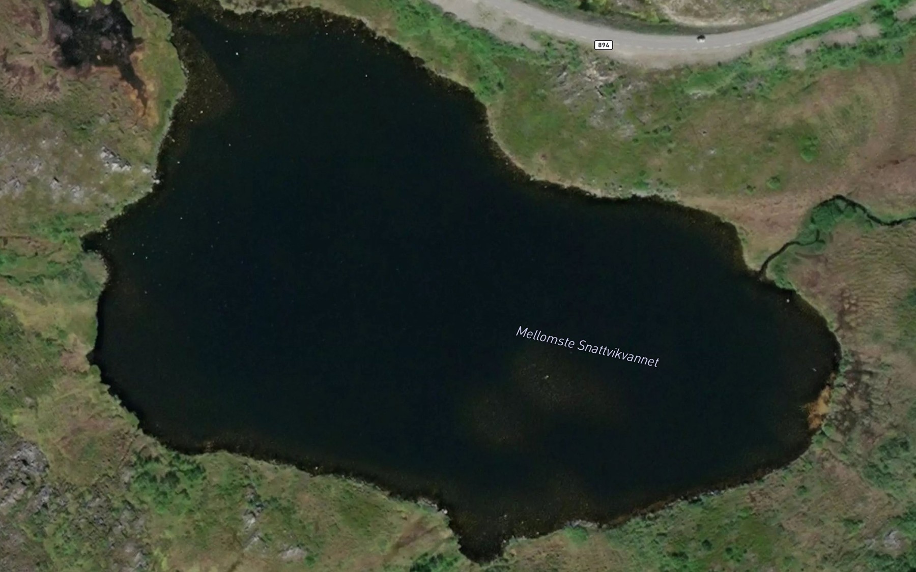 Satellite map of the Snappvikvatnet,nedre