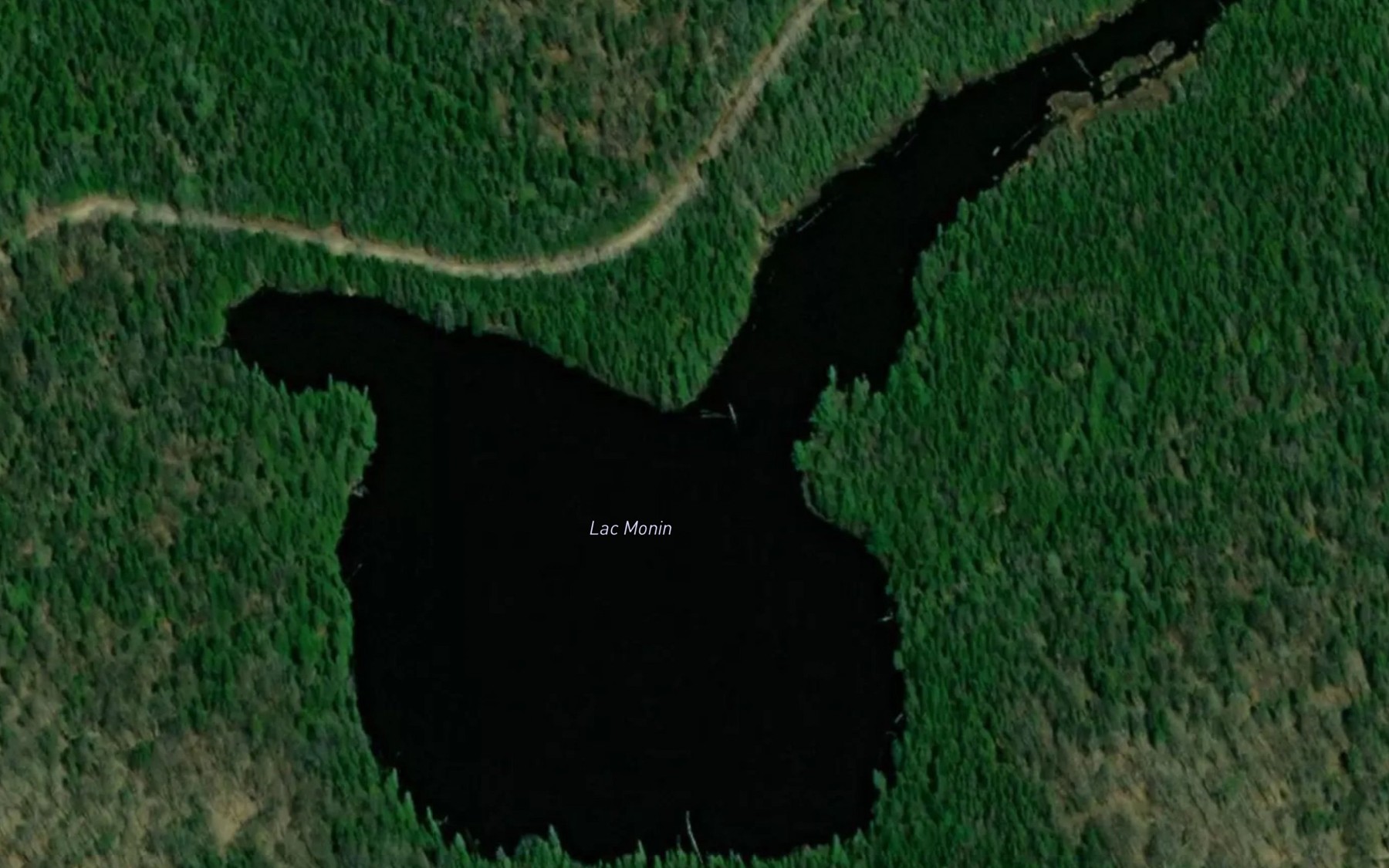 Satellite map of the Lac Monin