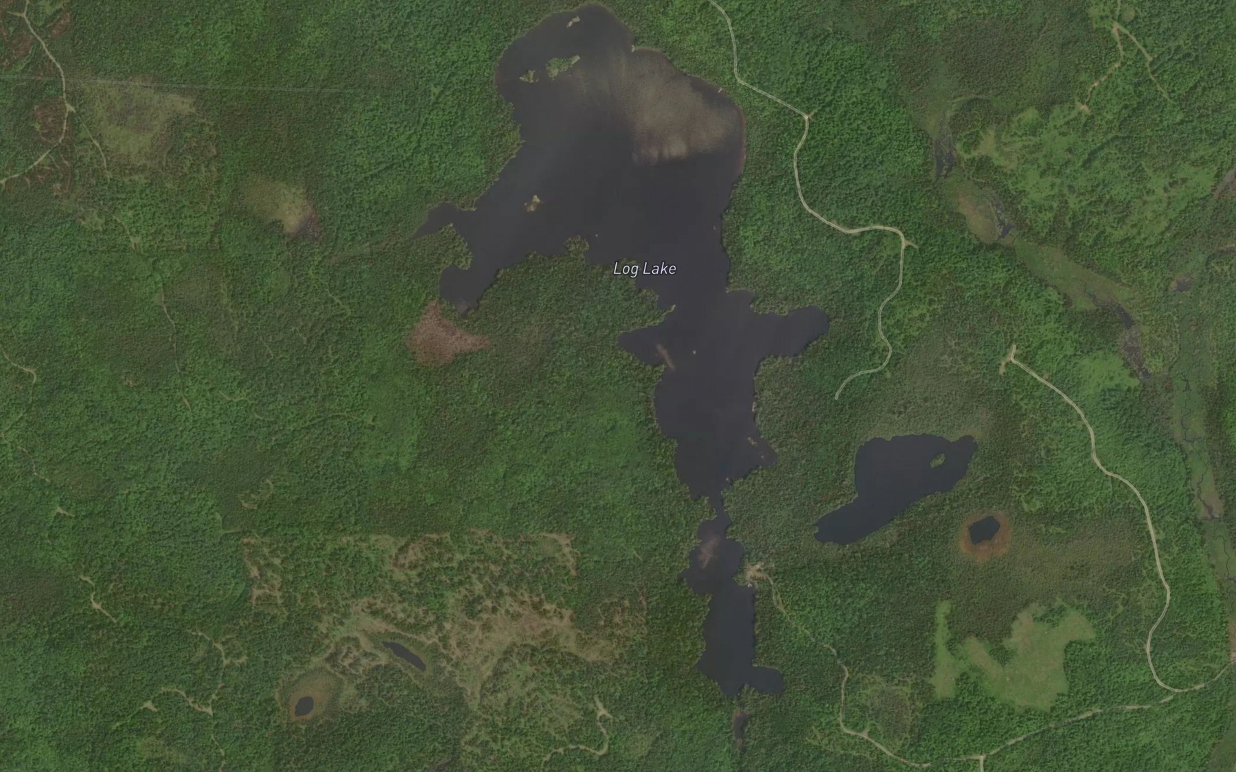 Satellite map of the Log Lake