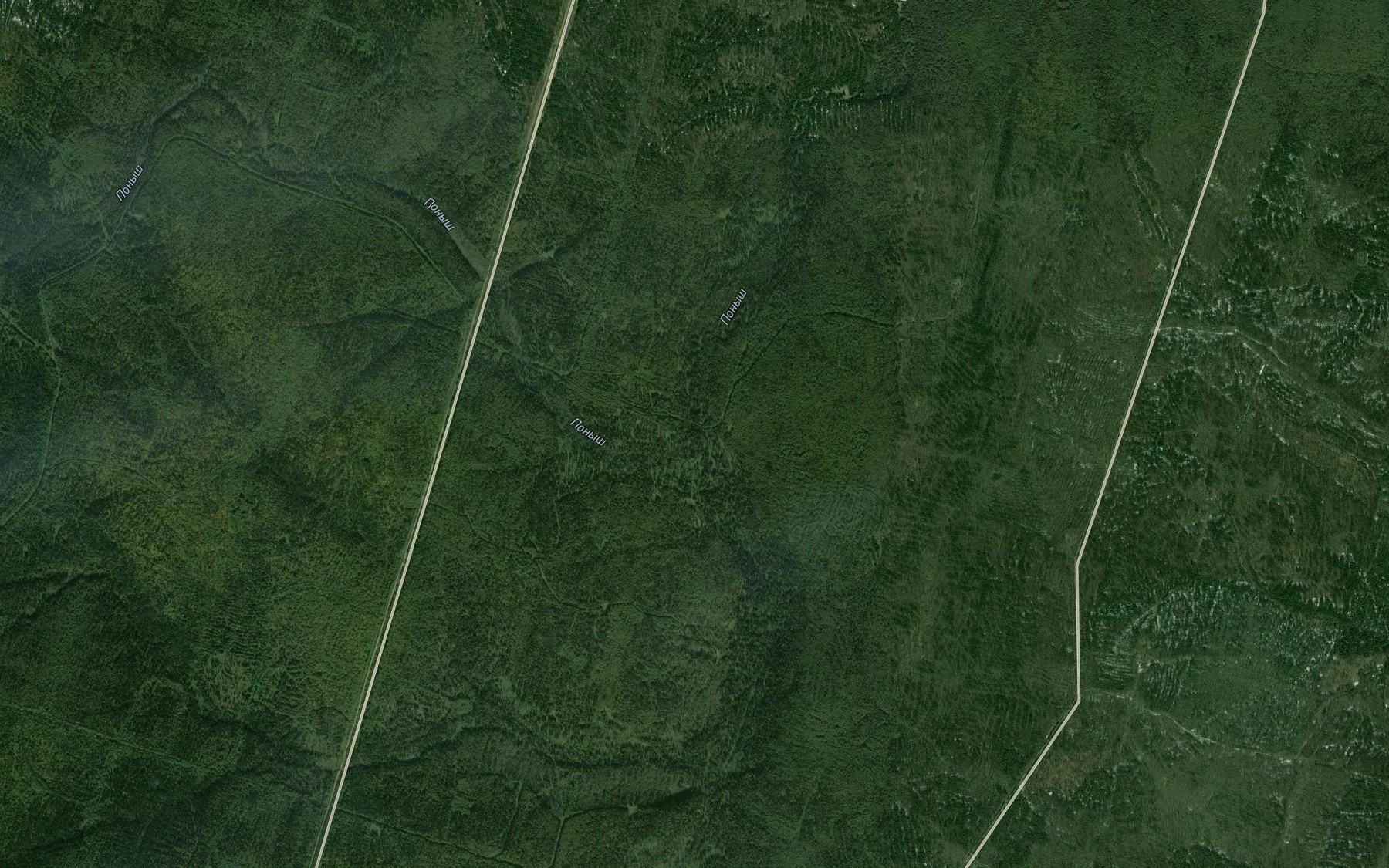 Satellite map of the Sukhoy Ponysh