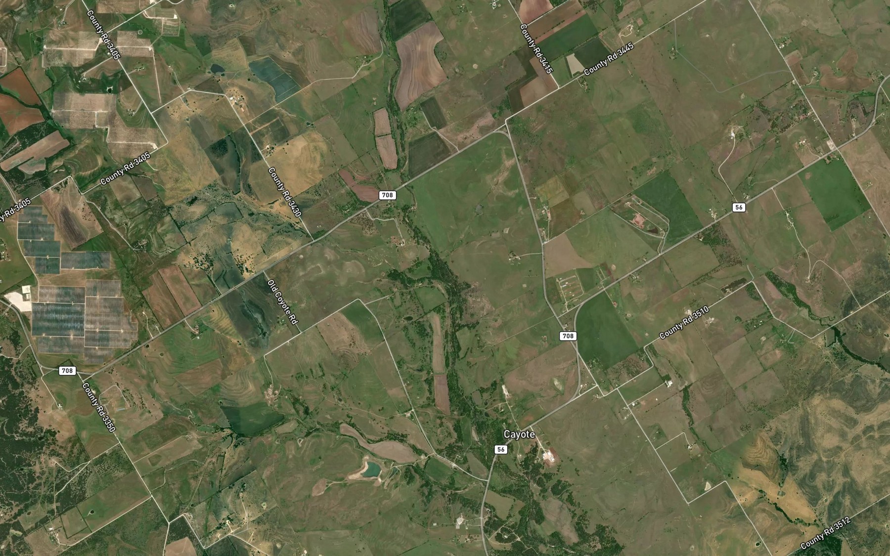 Satellite map of the Womack Branch