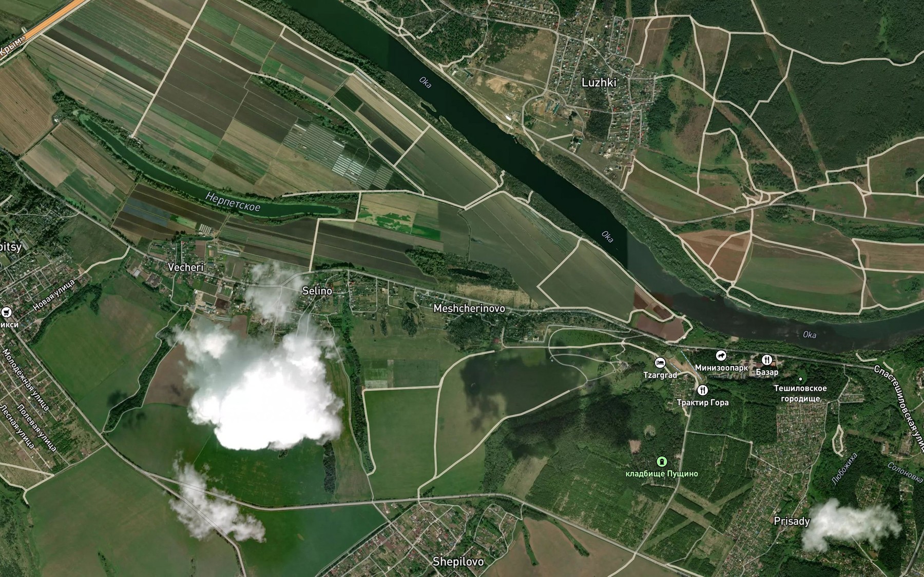 Satellite map of the Ozero Kolpino