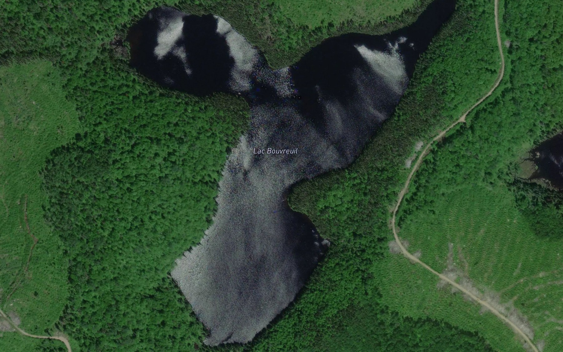 Satellite map of the Lac Bouvreuil