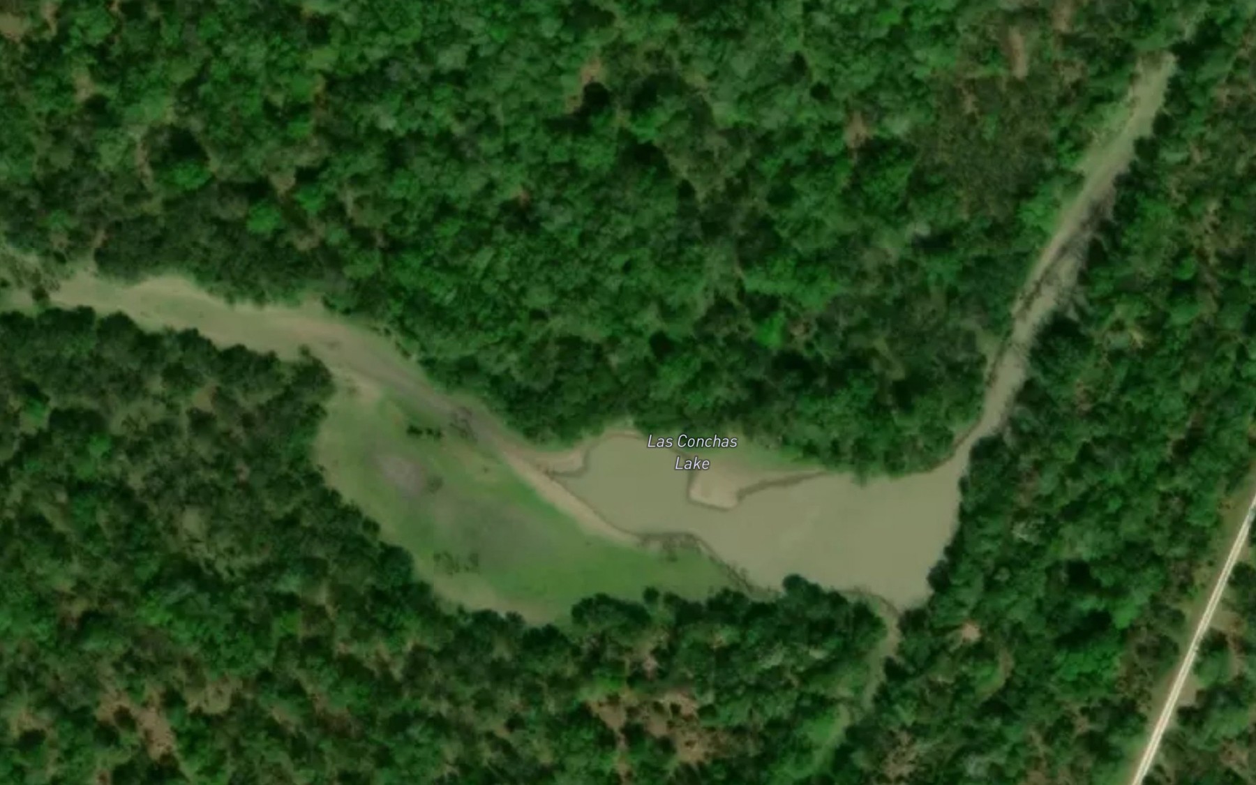 Satellite map of the Las Conchas Lake