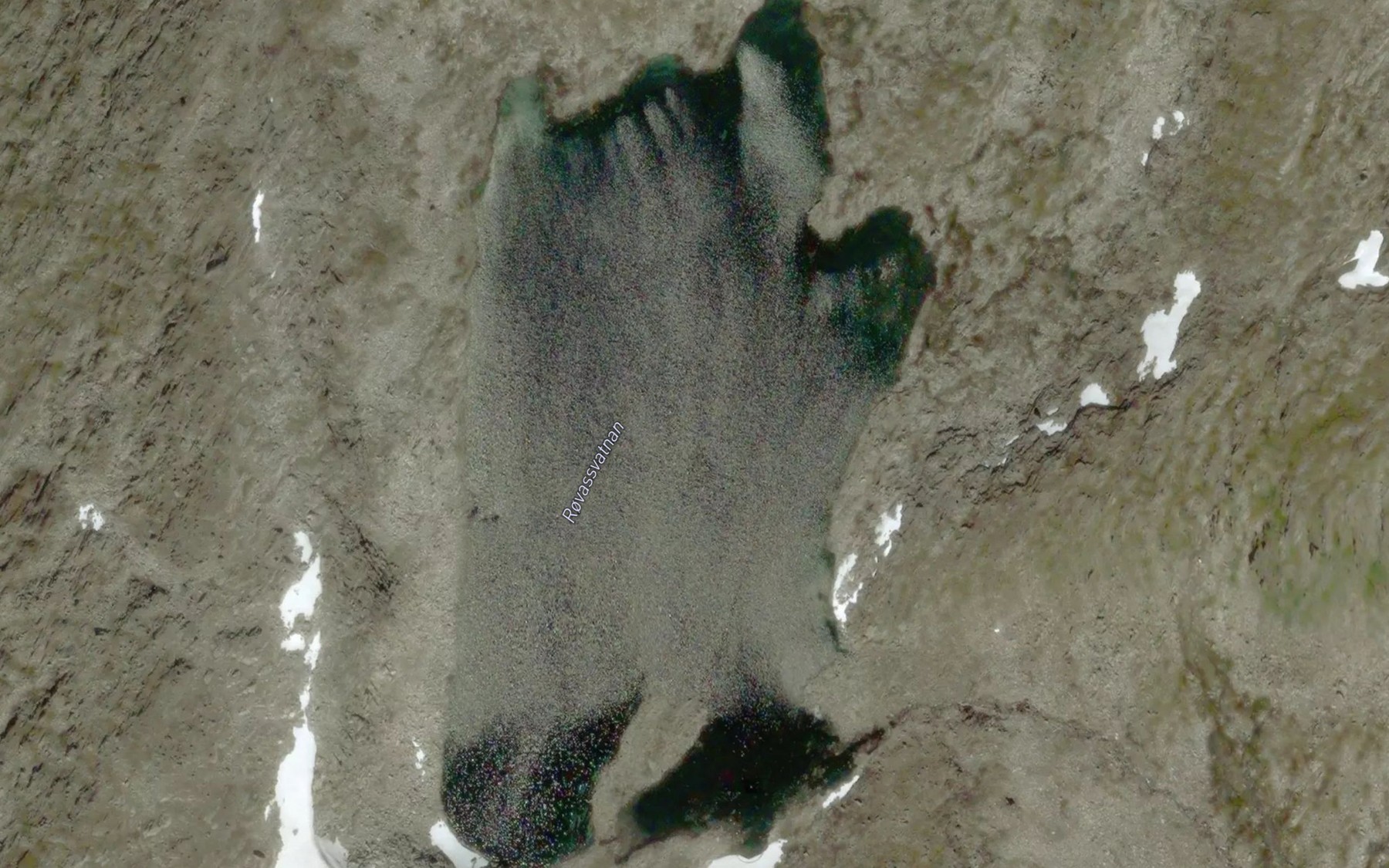 Satellite map of the Rovassvatna