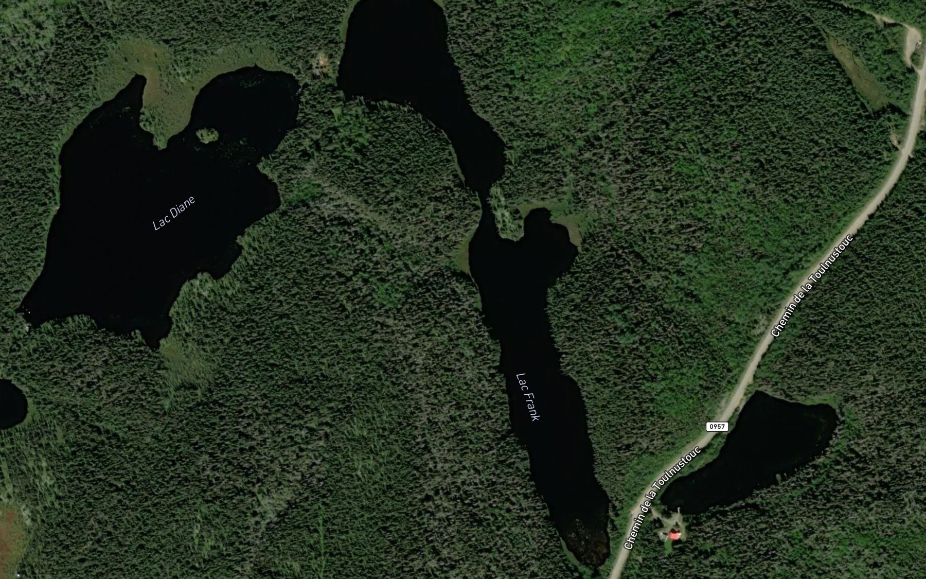 Satellite map of the Lac Frank