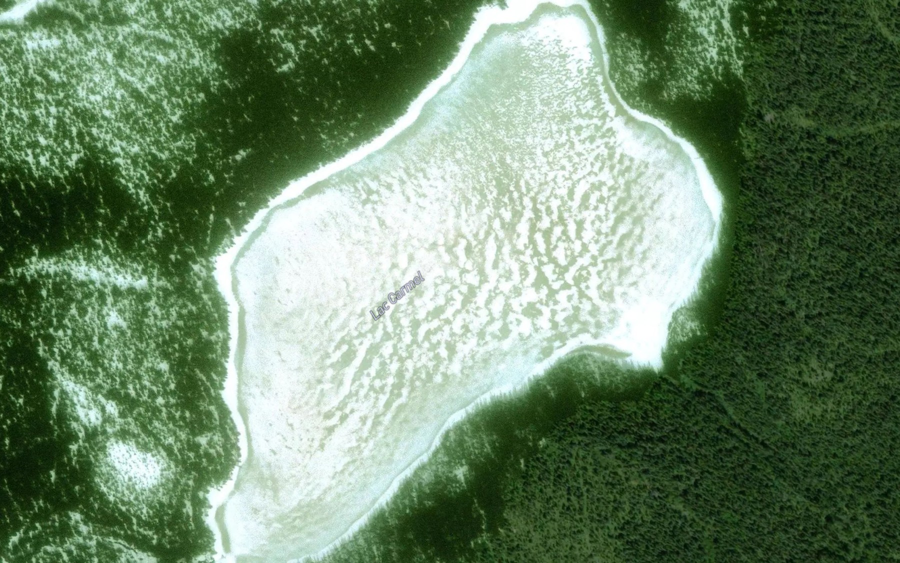 Satellite map of the Lac Carmel