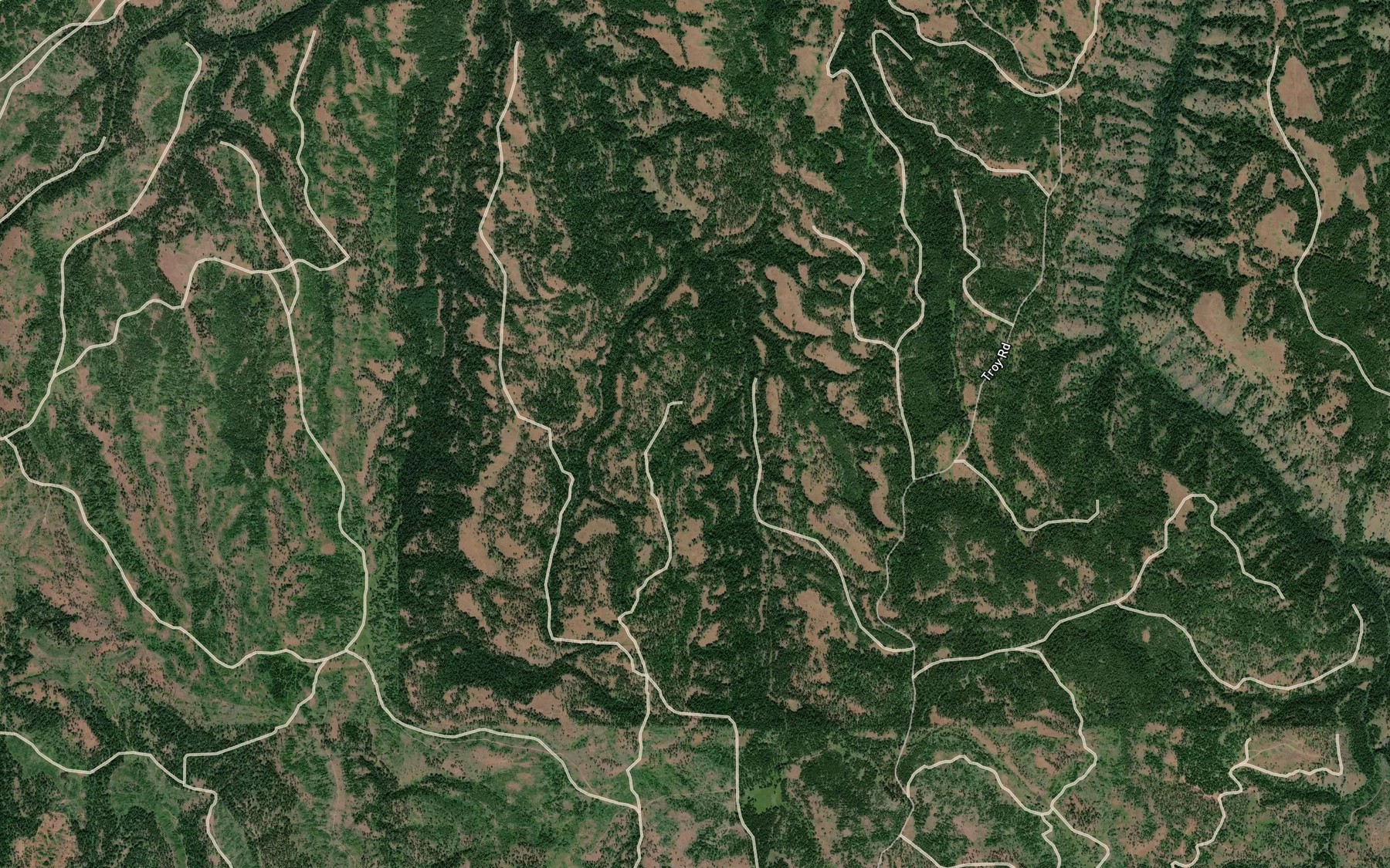 Satellite map of the Five Dollar Spring