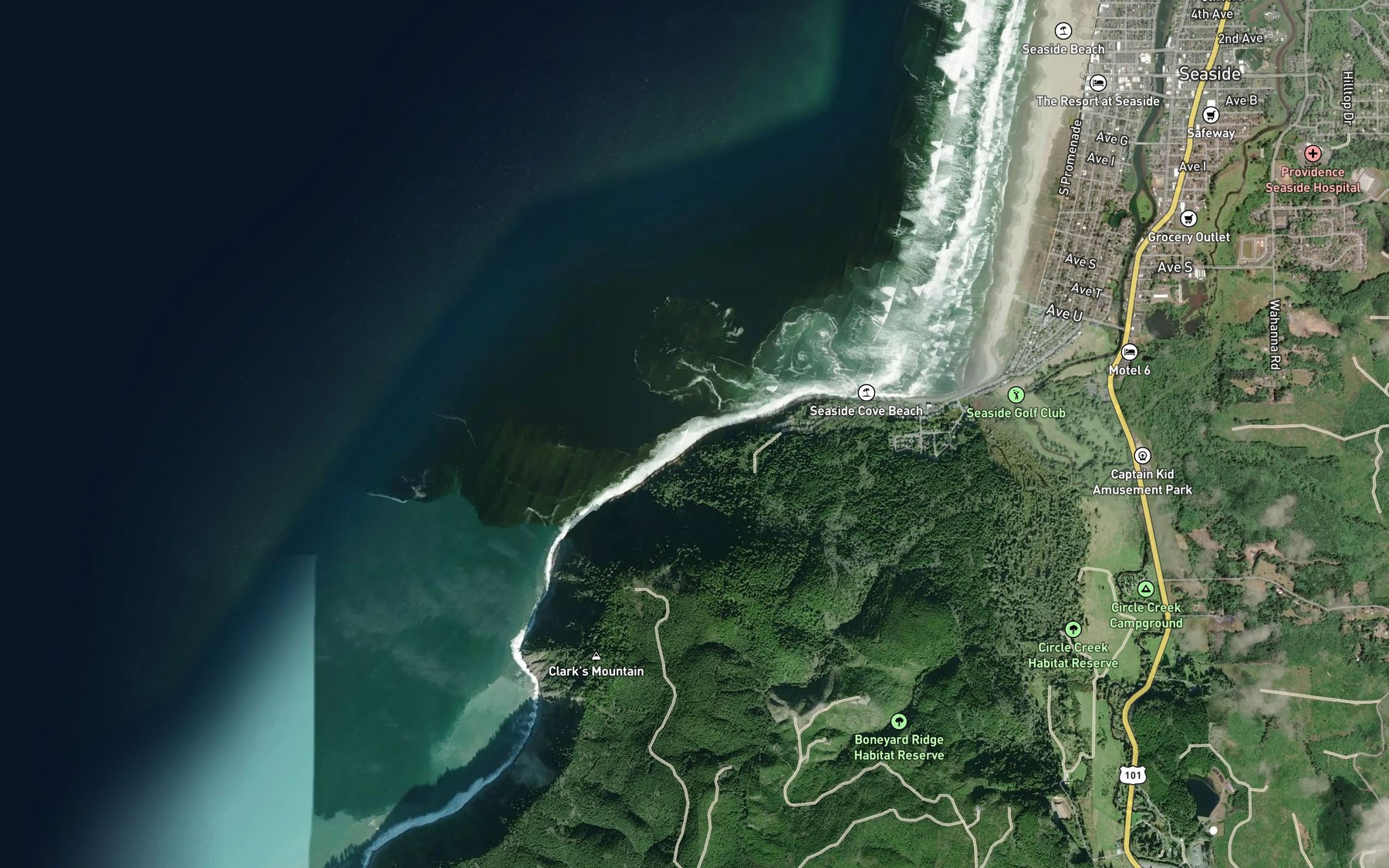 Satellite map of the Tillangora Creek