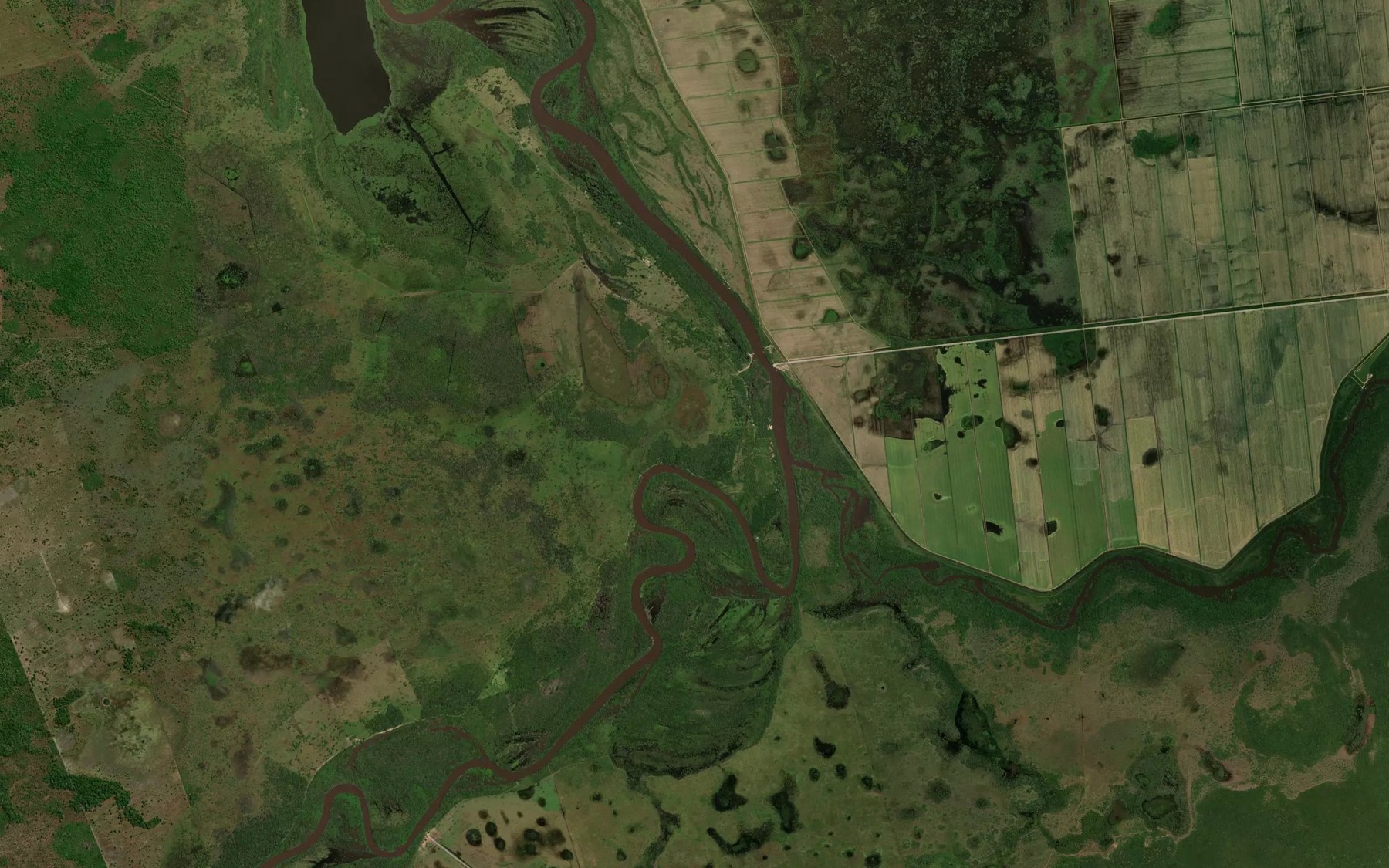 Satellite map of the Rio Canastra