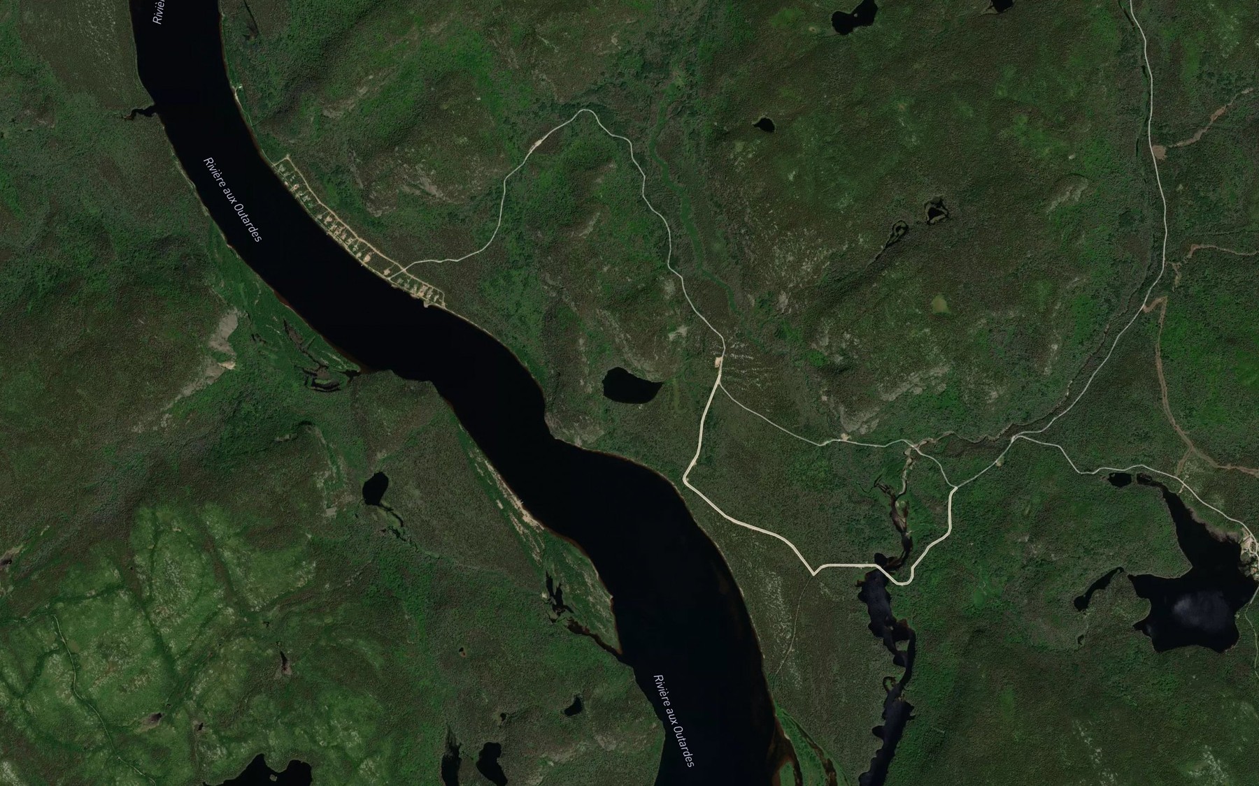 Satellite map of the Lac Sandra