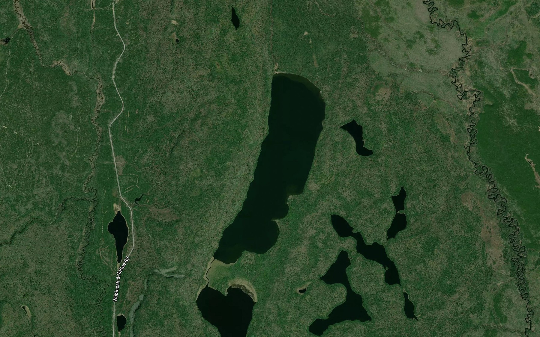 Satellite map of the Beacon Lake
