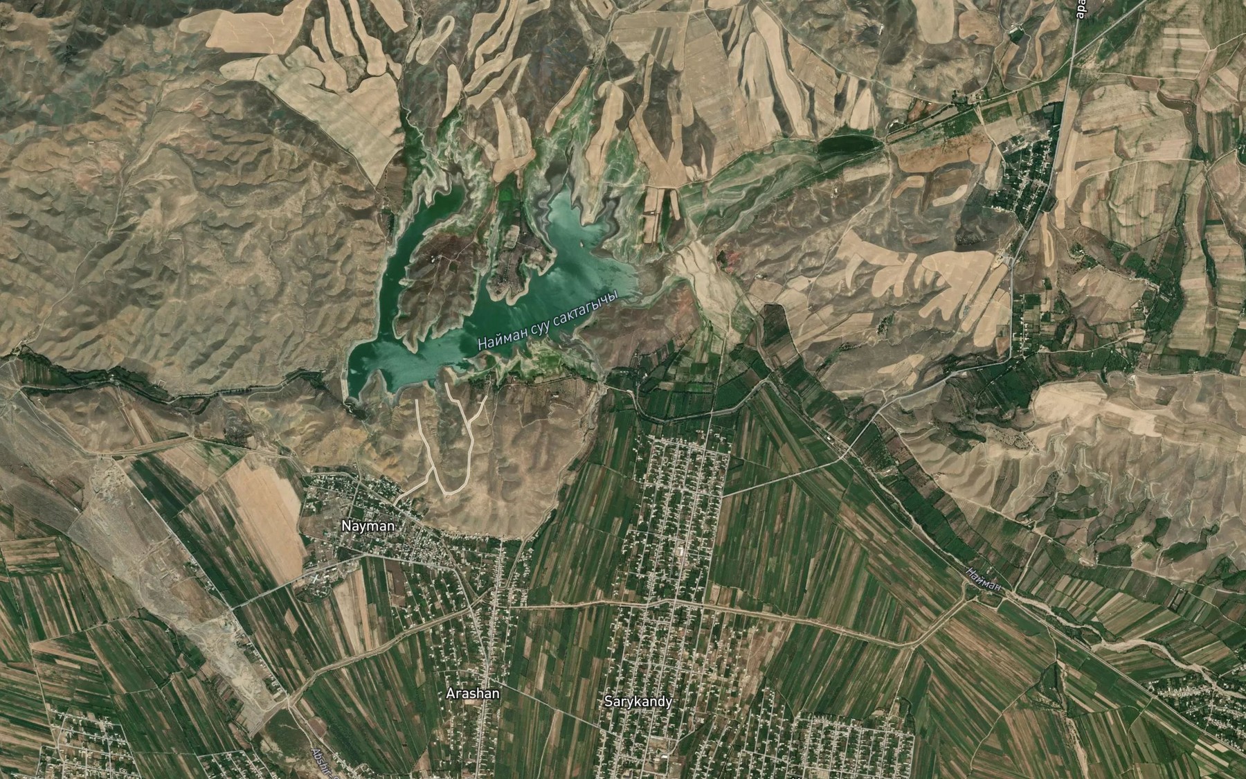 Satellite map of the Kanal Nayman