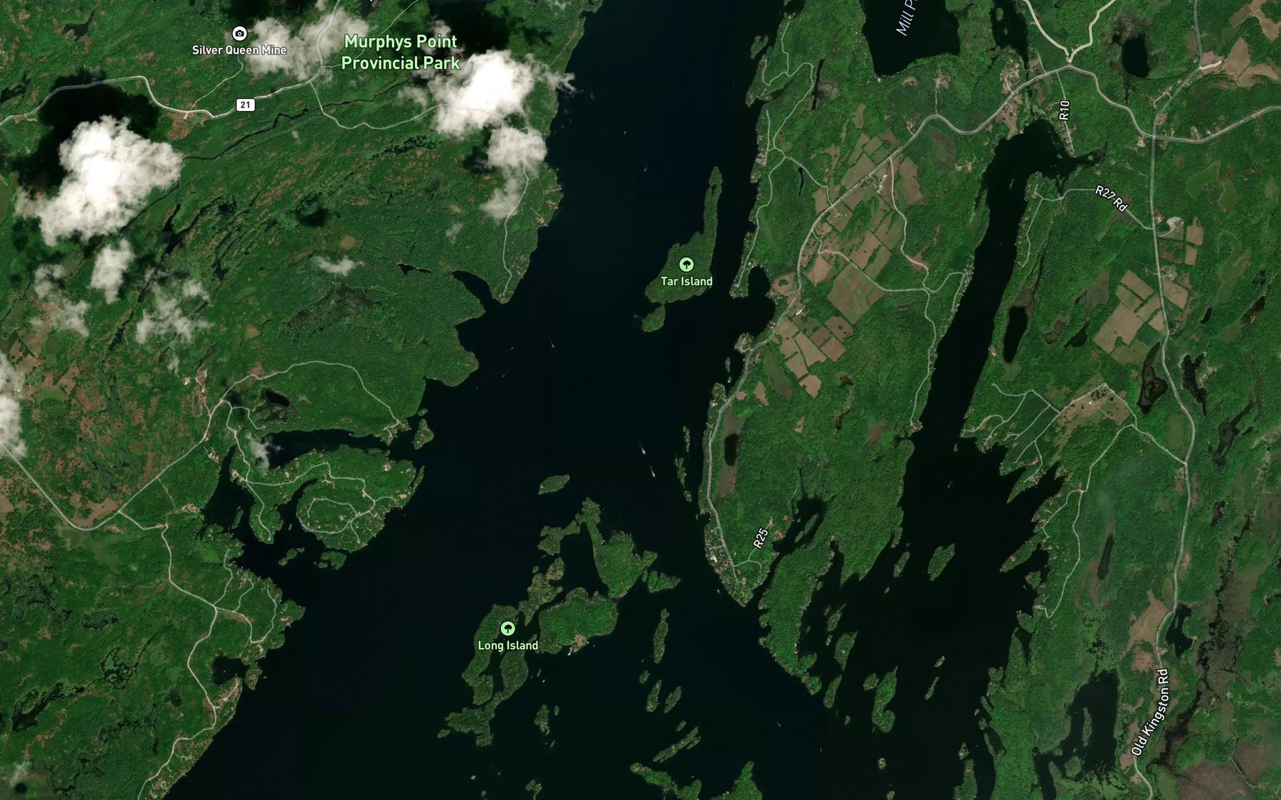 Satellite map of the Hawse Bay