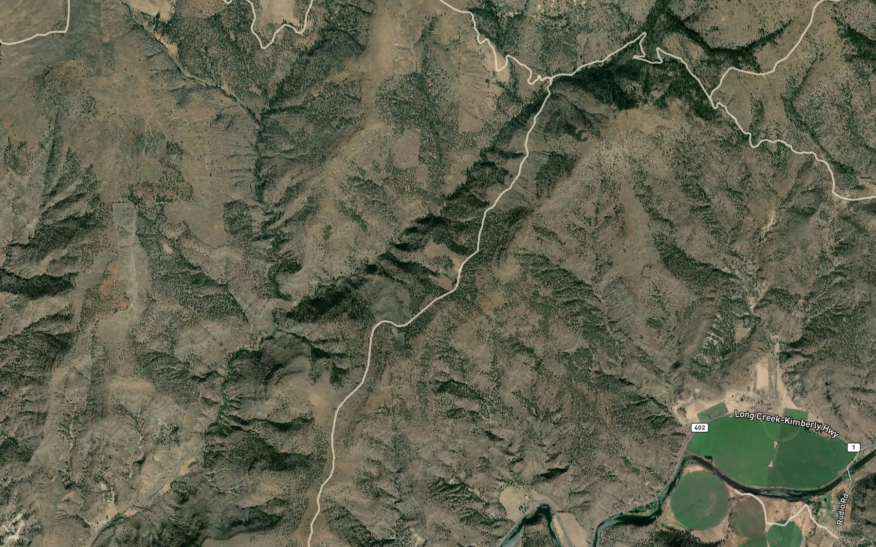 Satellite map of the Mitchell Spring