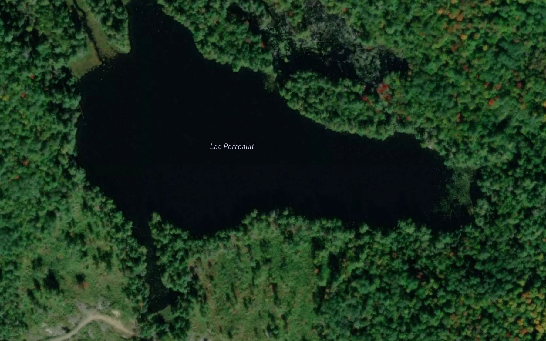 Satellite map of the Lac Perreault