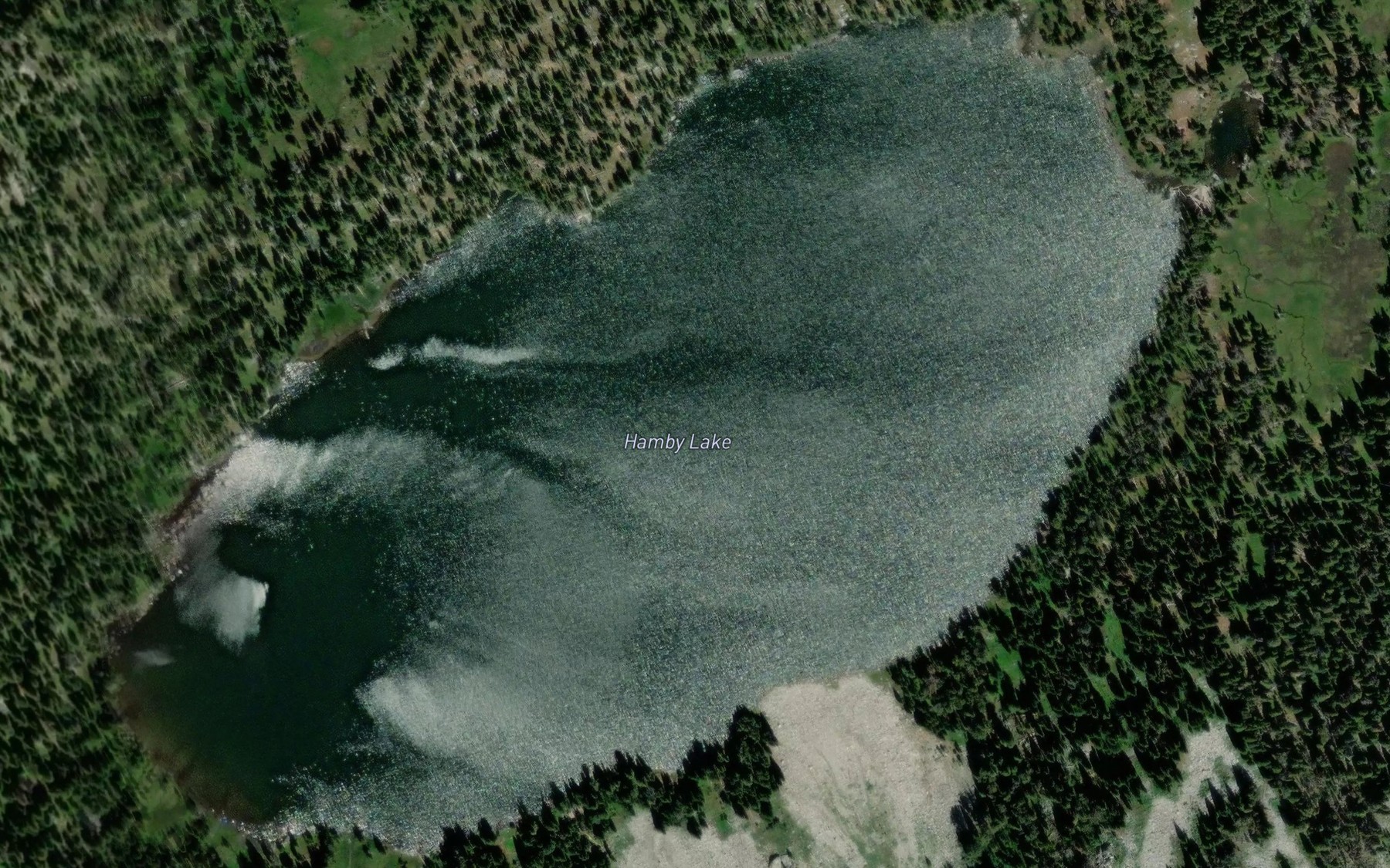 Satellite map of the Hamby Lake